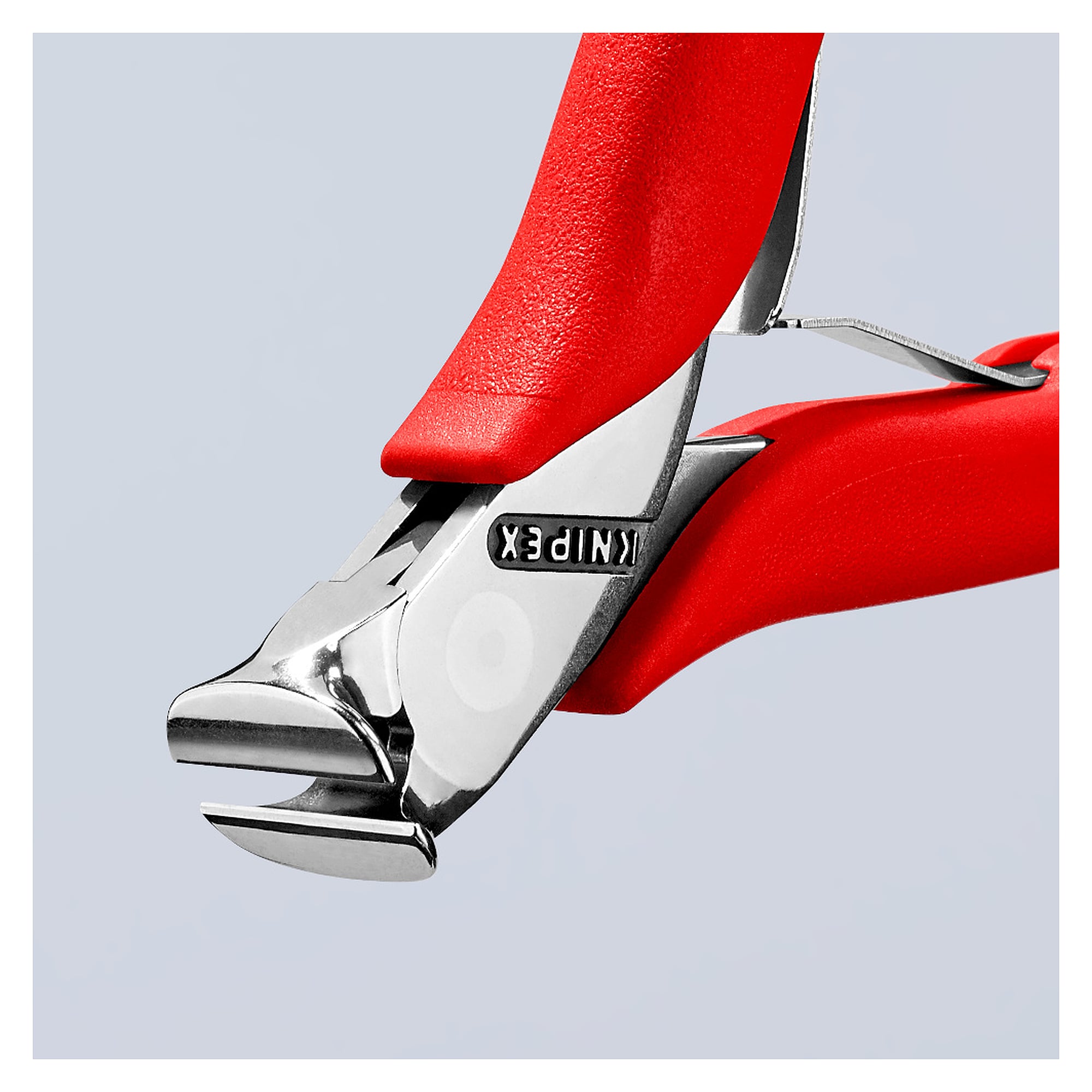 Electronics end cutting nippers without bevel, 12 mm jaw length, 115 mm