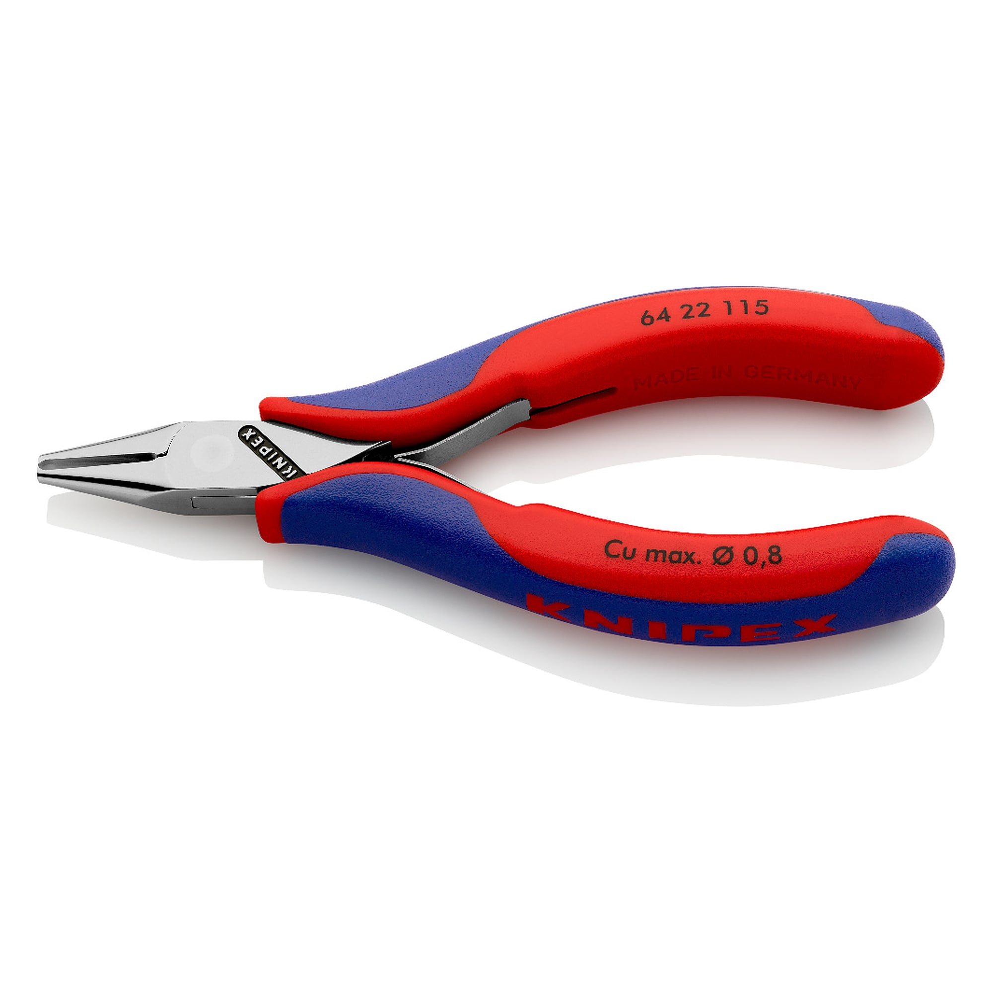 Electronics end cutting nippers with box joint, short 3 mm cutting edge, 115 mm