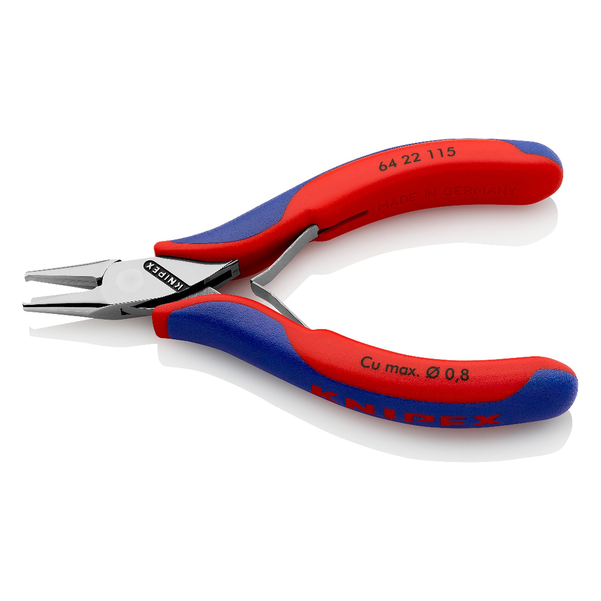 Electronics end cutting nippers with box joint, short 3 mm cutting edge, 115 mm