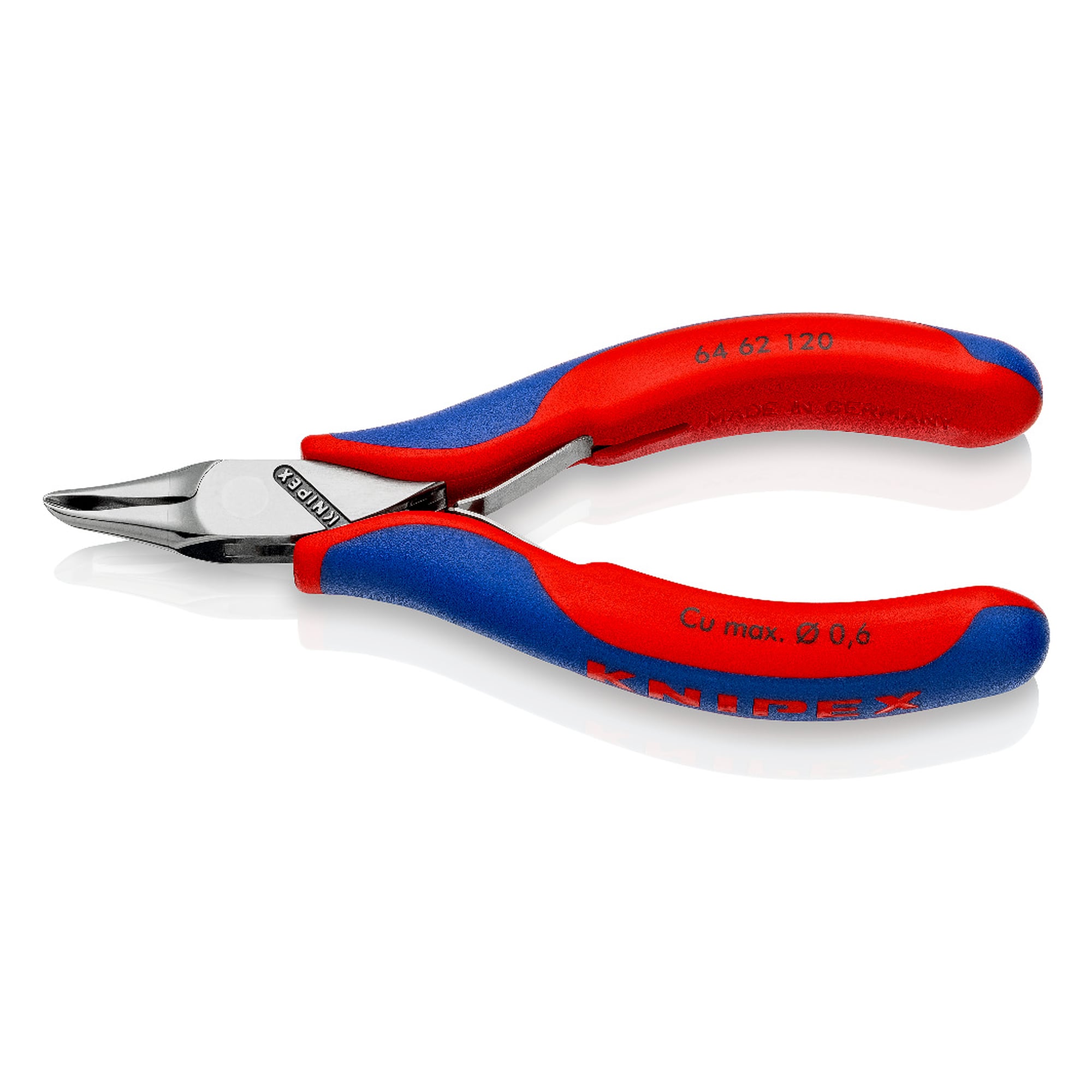 Pince coupante de devant pour l'électronique, fil fin Ø 0,6 mm, 120 mm