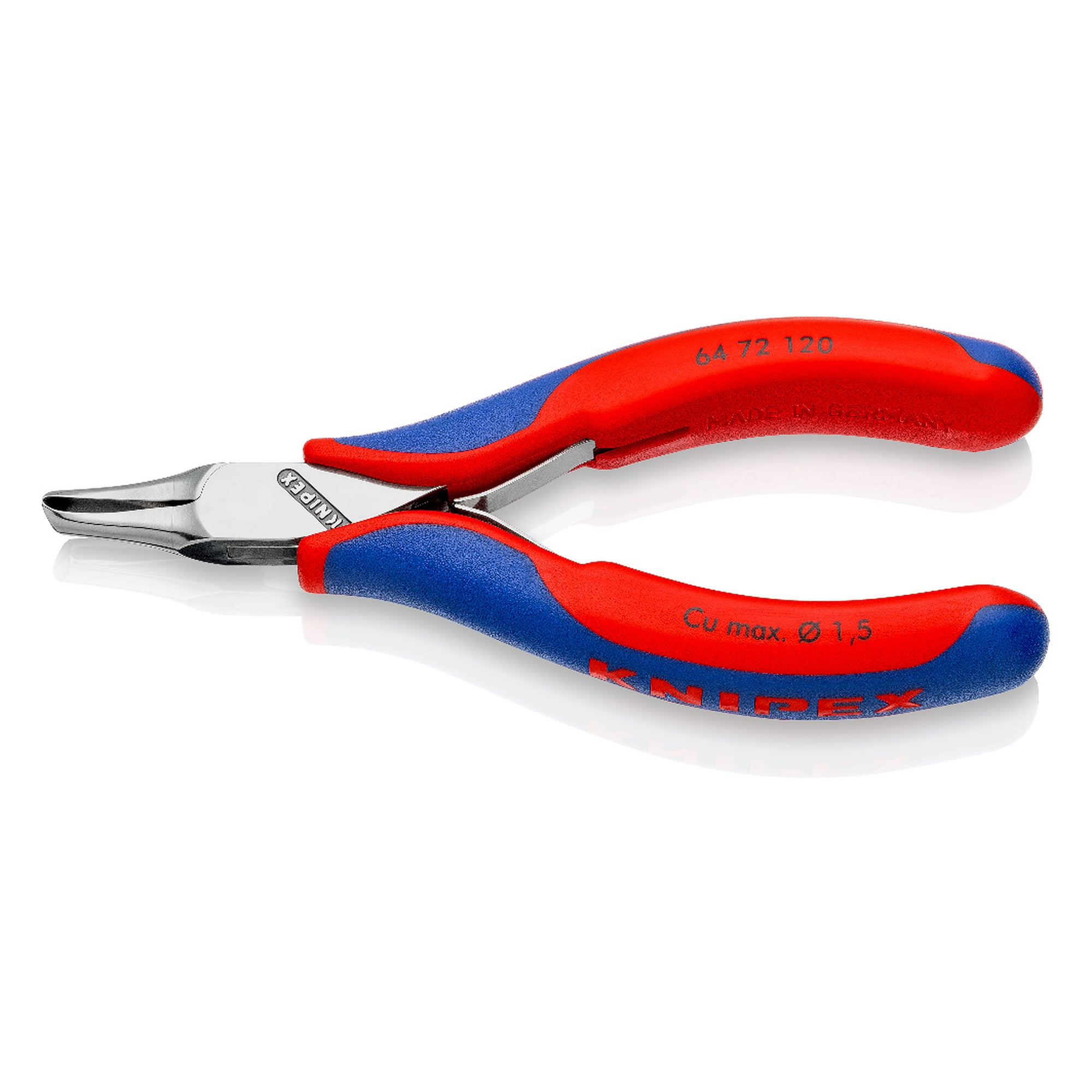 Electronics end cutting nippers with box joint, soft wire up to 1.5 mm dia., 120 mm