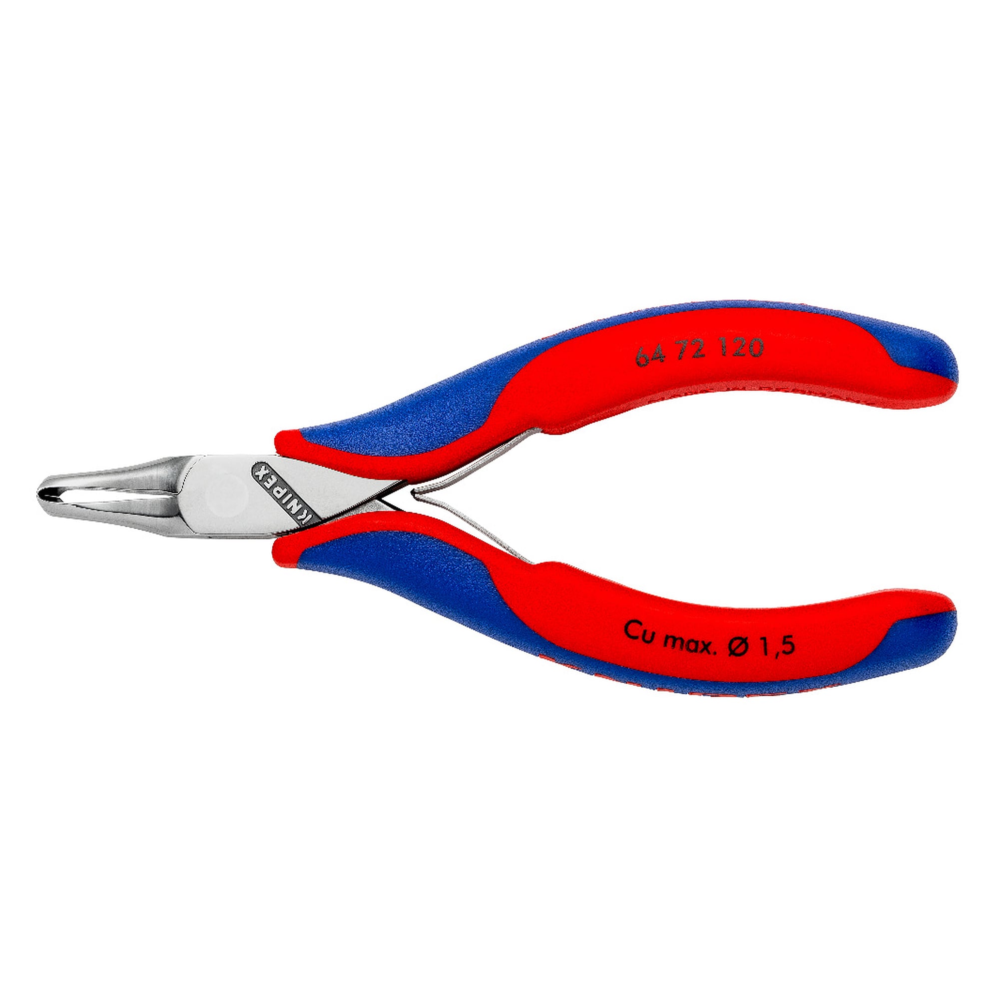 Electronics end cutting nippers with box joint, soft wire up to 1.5 mm dia., 120 mm