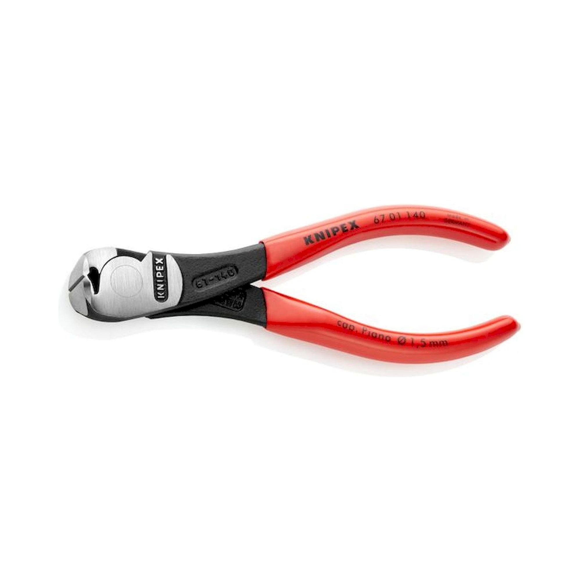 Knipex 67 01 140. Power end cutter, black atramentized, 140 mm
