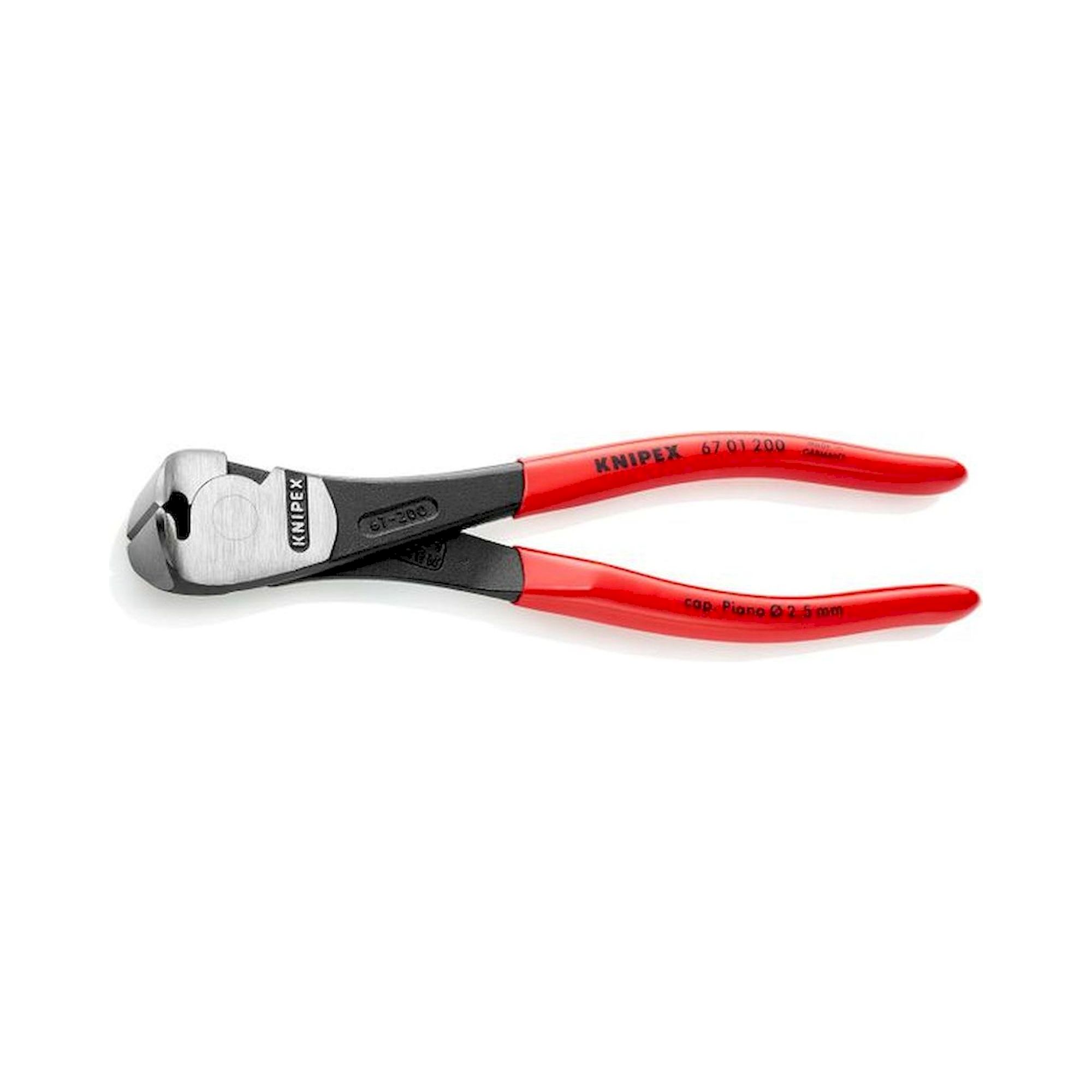 Knipex 67 01 160. Power end cutter, black atramentized, 160 mm