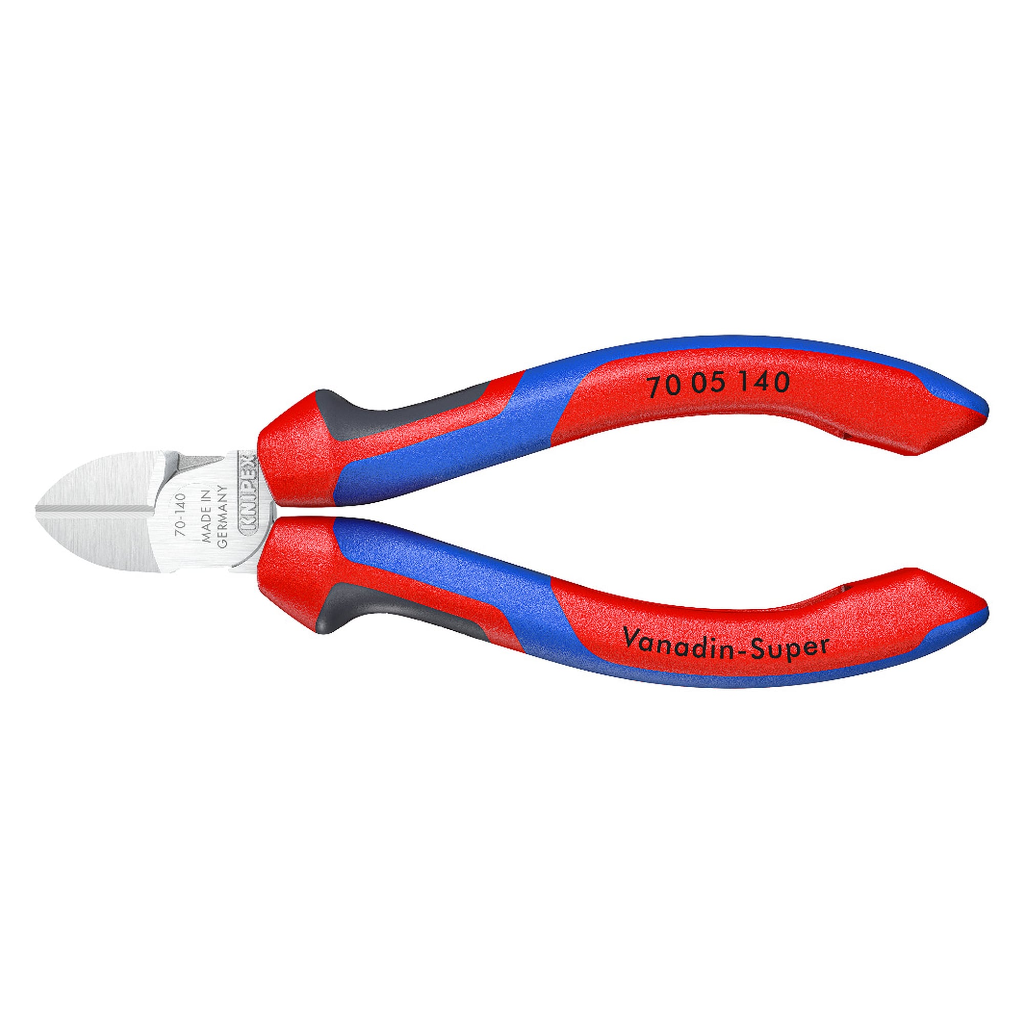 Seitenschneider verchromt mit Comfort-Griffen für harten Draht bis 1,8 mm, 140 mm