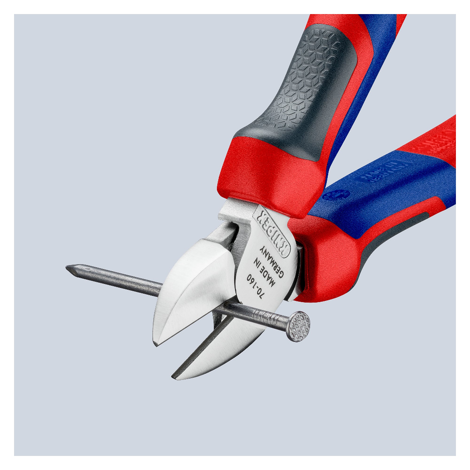 Diagonal cutter chrome-plated with comfort handles for hard wire up to 2.0 mm, 160 mm