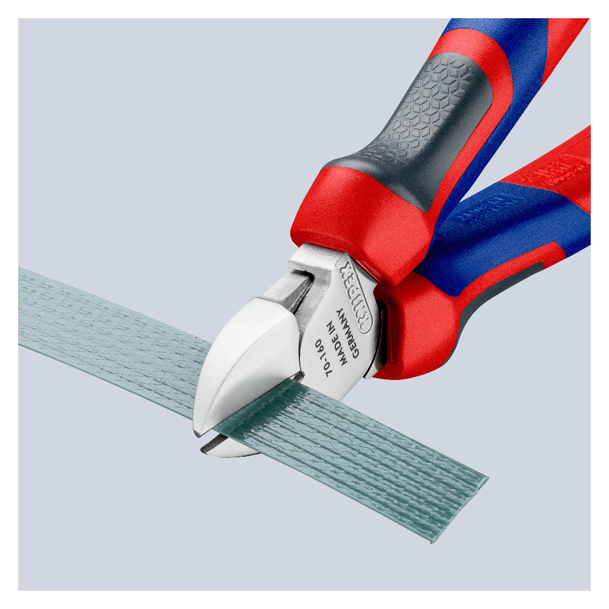 Diagonal cutter chrome-plated with comfort handles for hard wire up to 2.0 mm, 160 mm