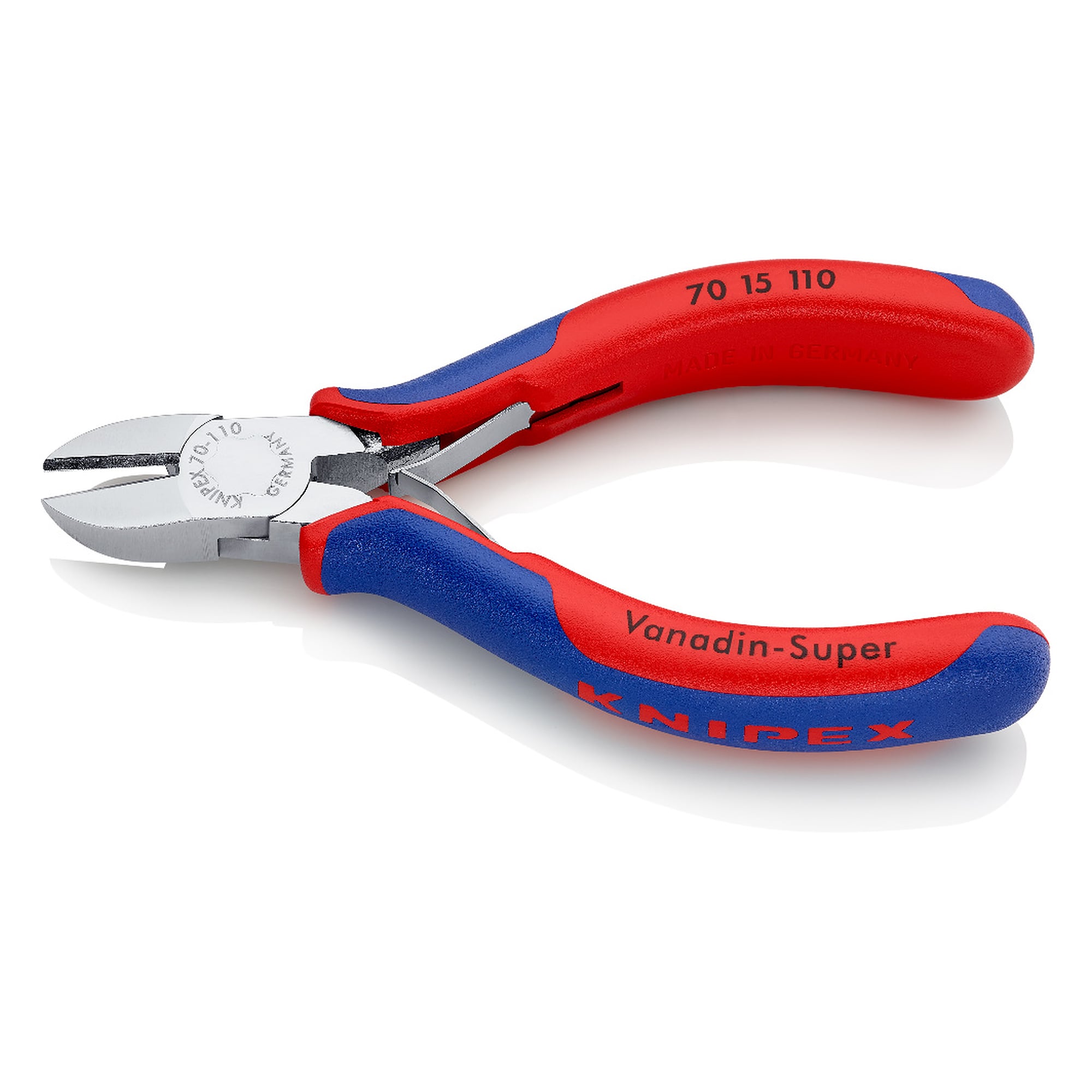 Diagonal cutter chrome-plated for fine work, hard wire up to 1.2 mm, 110 mm
