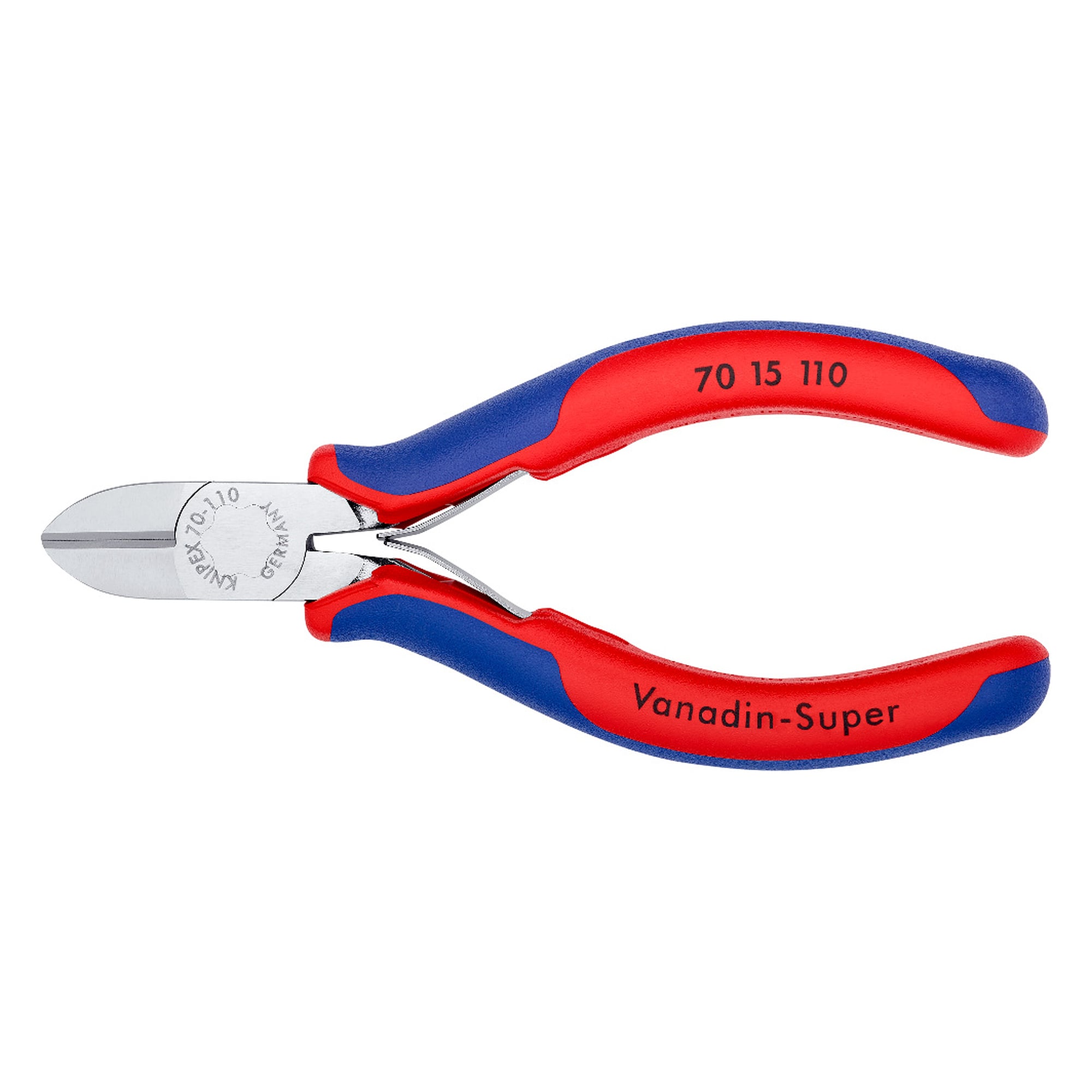 Diagonal cutter chrome-plated for fine work, hard wire up to 1.2 mm, 110 mm