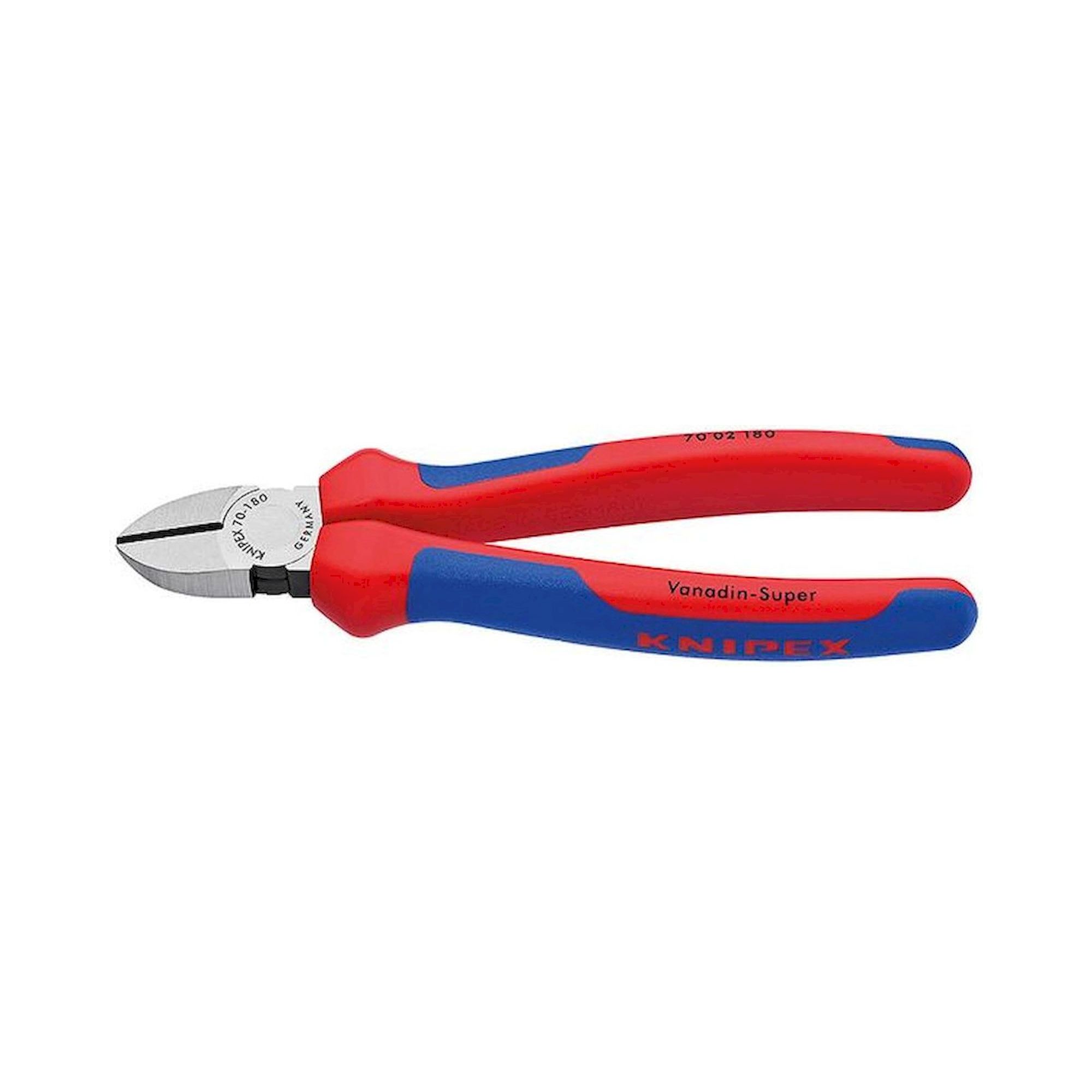 Knipex 70 02 180. Seitenschneider, schwarz atramentiert, 180 mm