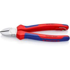 Knipex 70 05 180 T. Diagonal cutter, chrome-plated, fastening eyelet, 180 mm