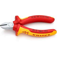 Knipex 70 06 125. Diagonal cutter, chrome-plated, insulated 125 mm