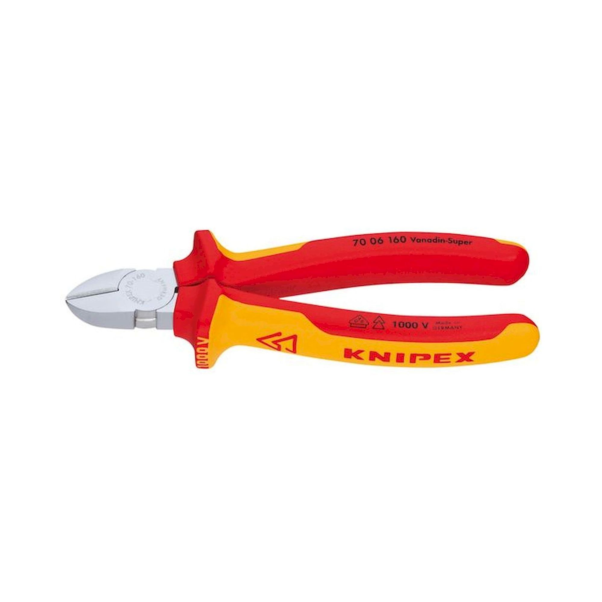 Knipex 70 06 140. Seitenschneider, verchromt, isoliert 140 mm