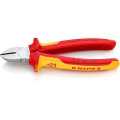 Knipex 70 06 180. Side cutter, chrome-plated, insulated 180 mm