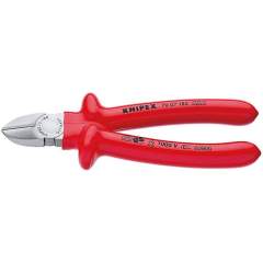 Knipex 70 07 180. Side cutter, chrome-plated, dip-insulated, 180 mm
