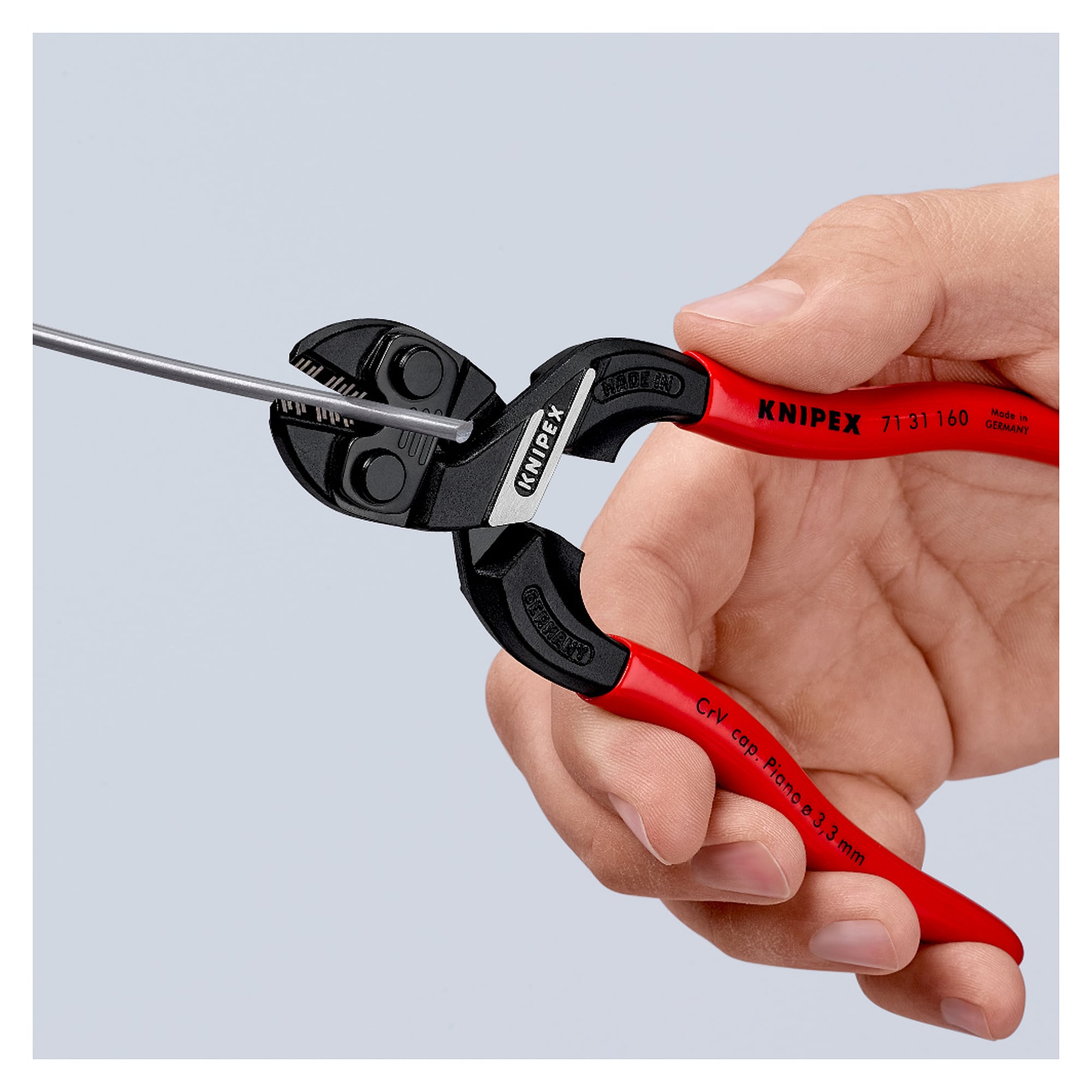 Coupe-boulons compact CoBolt S avec évidement, fil dur Ø 3,6 mm, 160 mm