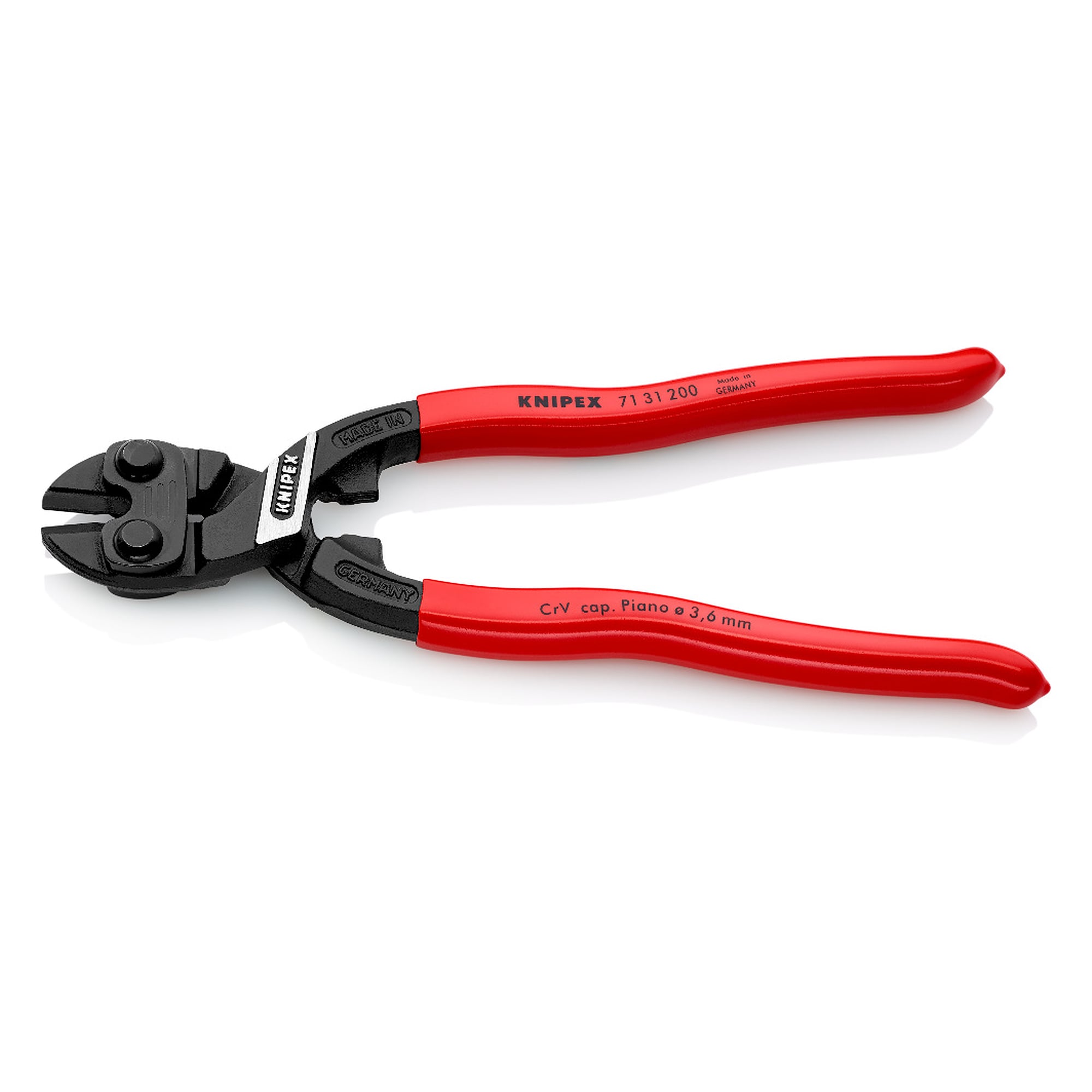 Compact bolt cutters CoBolt with cutting recess, hard wire 4.0 mm dia., 200 mm