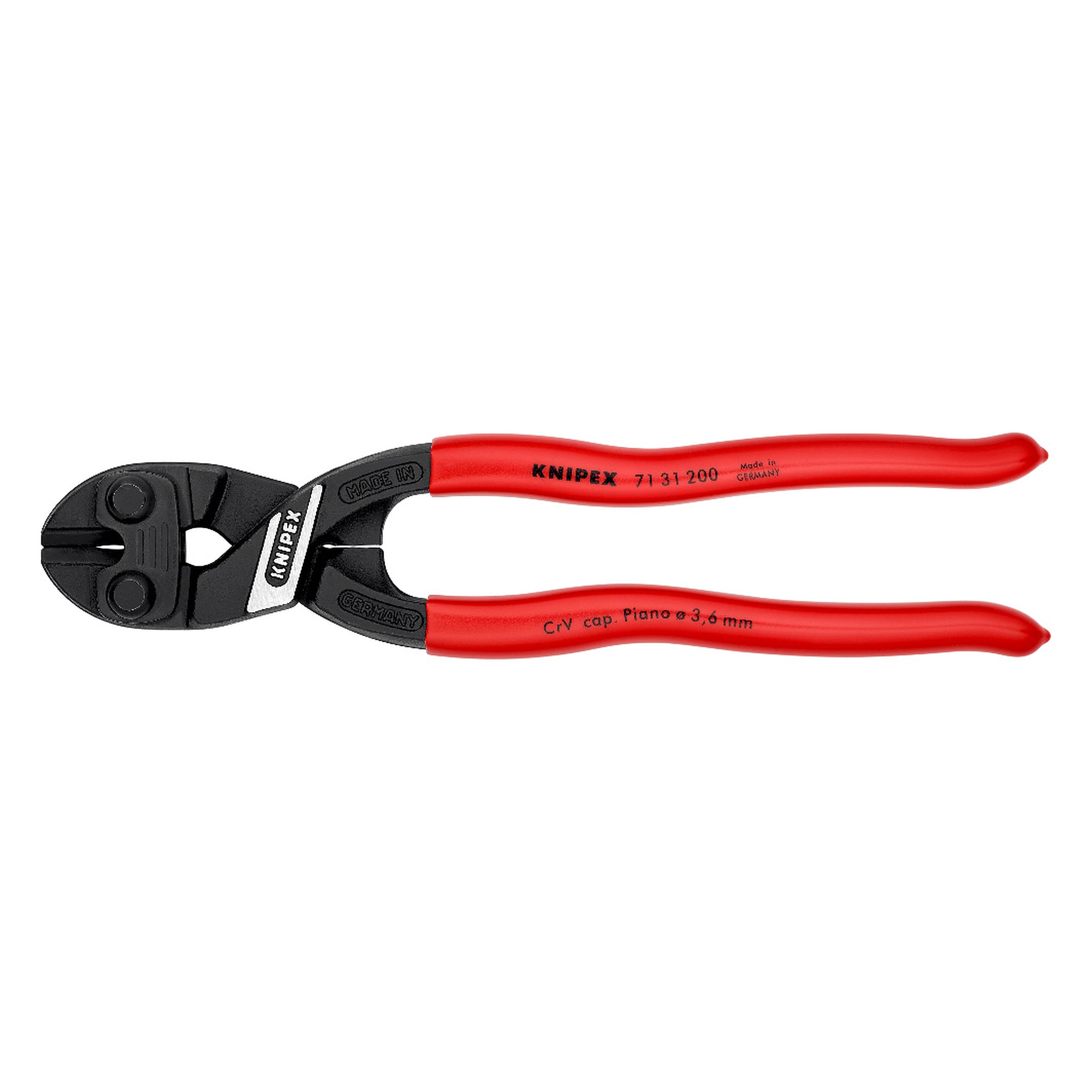 Compact bolt cutters CoBolt with cutting recess, hard wire 4.0 mm dia., 200 mm