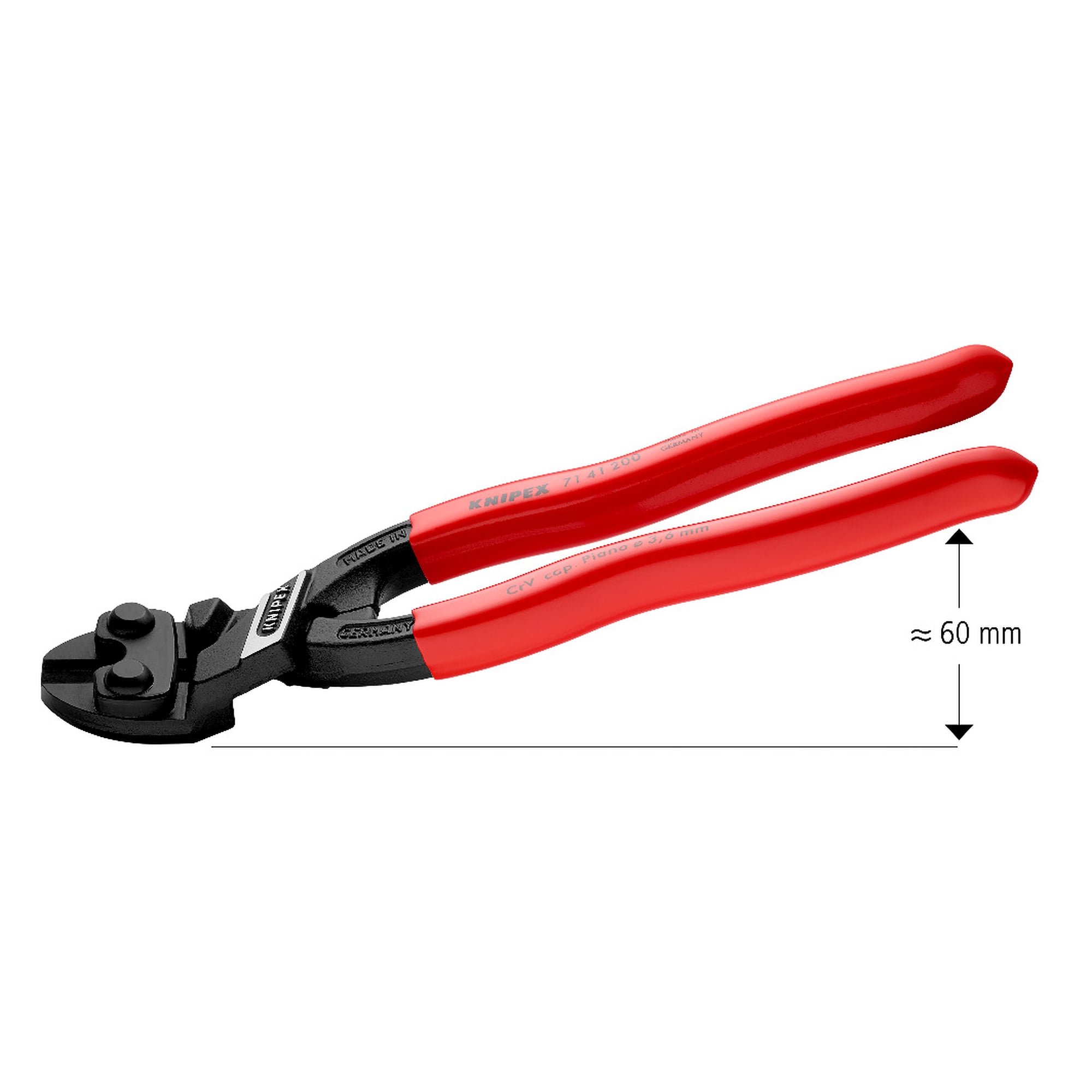 Coupe-boulons compact CoBolt, coupe boulons et rivets jusqu'à Ø 5,2 mm, 200 mm