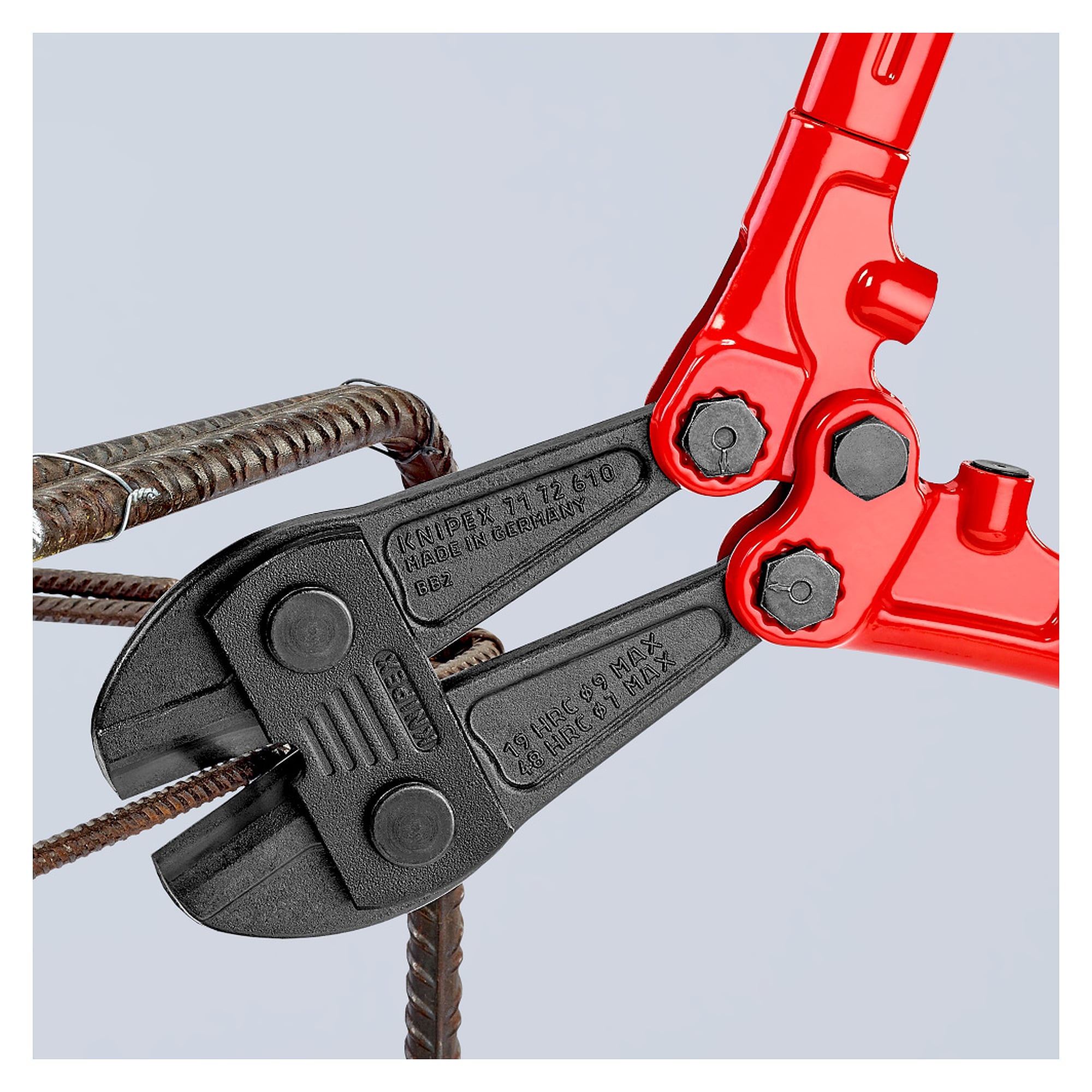 Bolt cutters 610 mm, cutting capacity up to 48 HRC, 7 mm dia., replaceable cutter head