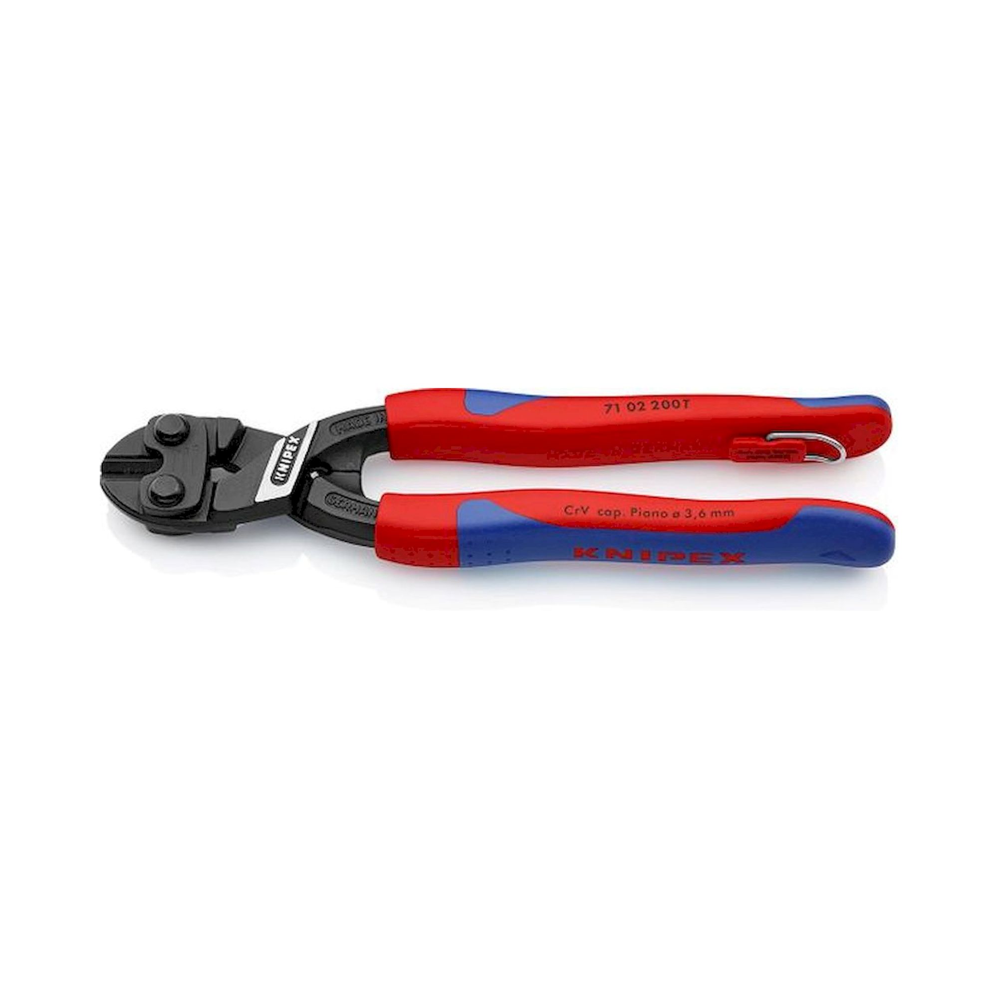 Knipex 71 02 200 T. CoBolt Kompakt-Bolzenschneider, schwarz atramentiert, Befestigungsöse, 200 mm