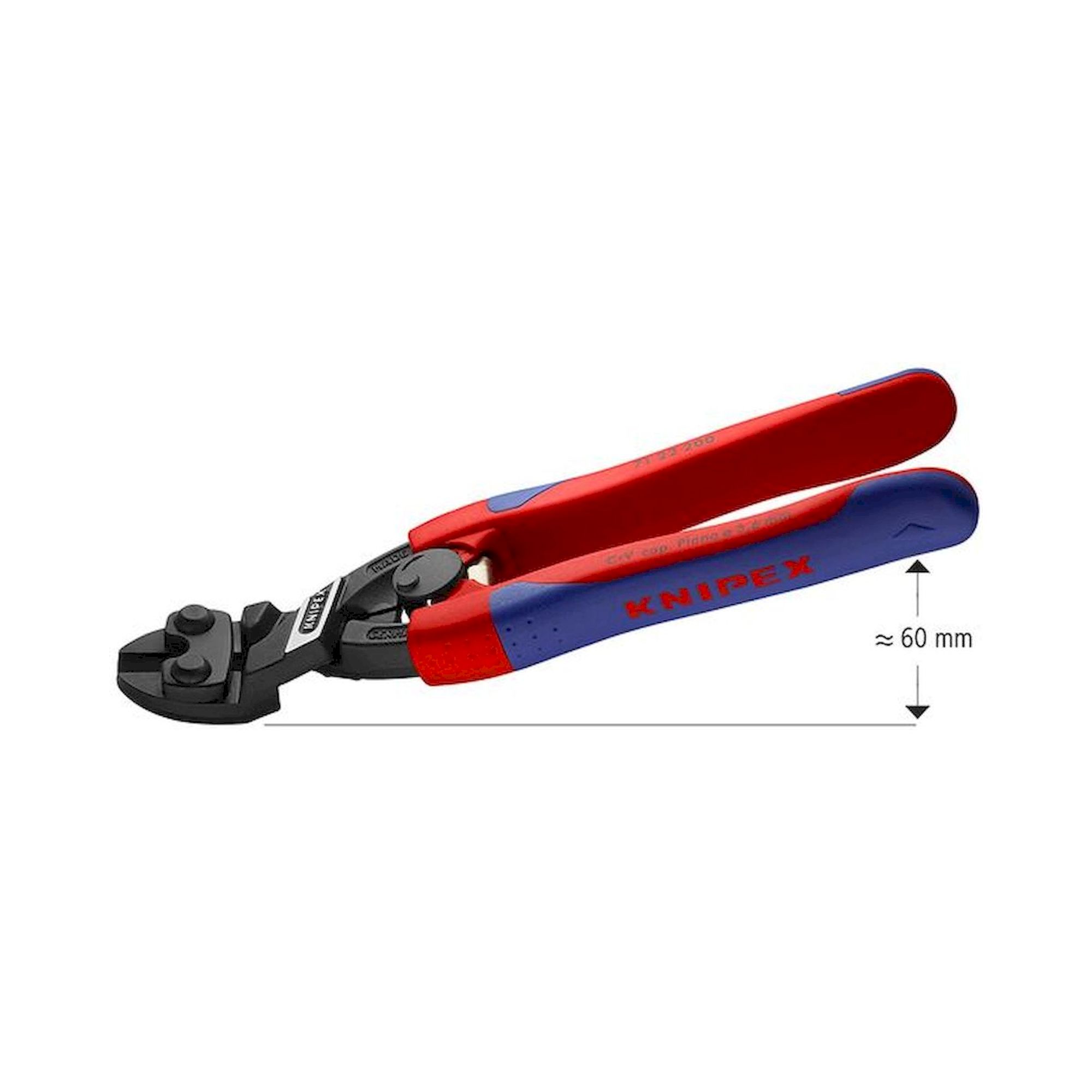 Knipex 71 22 200. CoBolt compact bolt cutter, black atramentized, 200 mm
