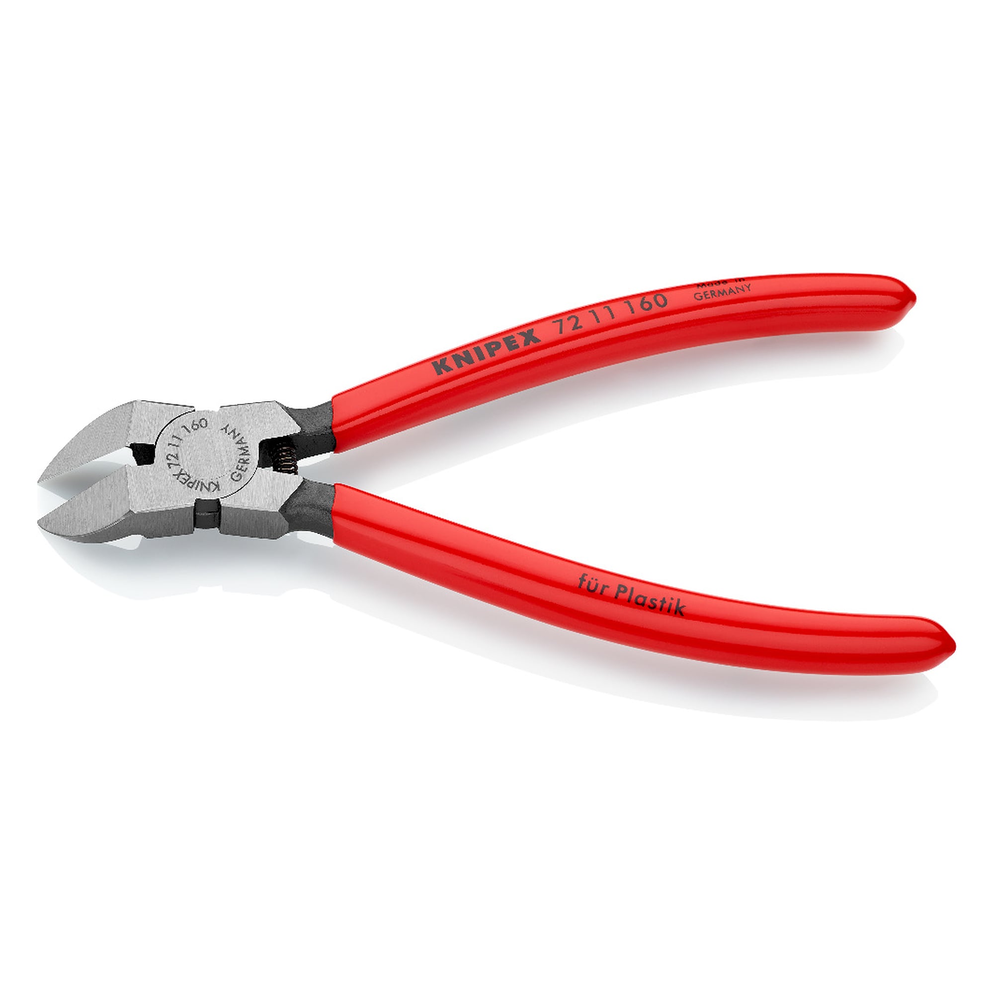 Diagonal cutter for plastics with flush ground cutting faces, 160 mm