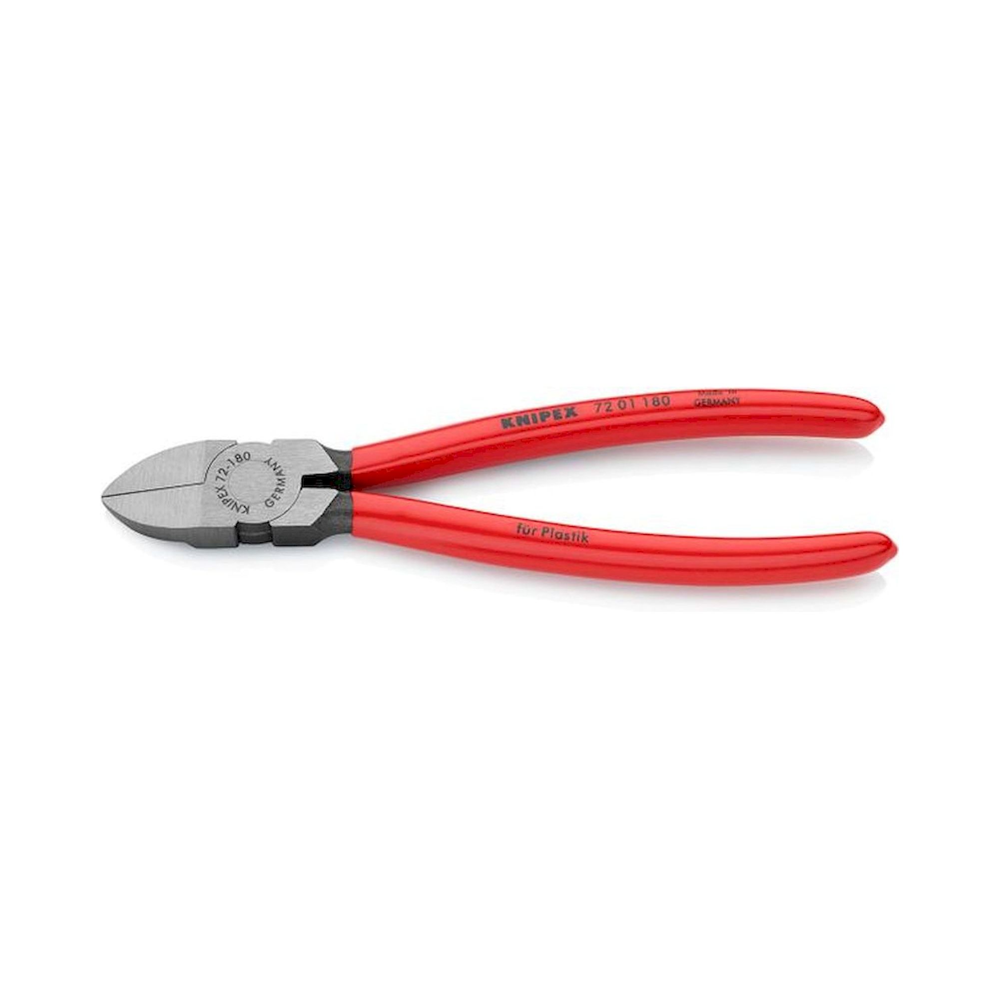 Knipex 72 01 180. Side cutter for plastic, 180 mm