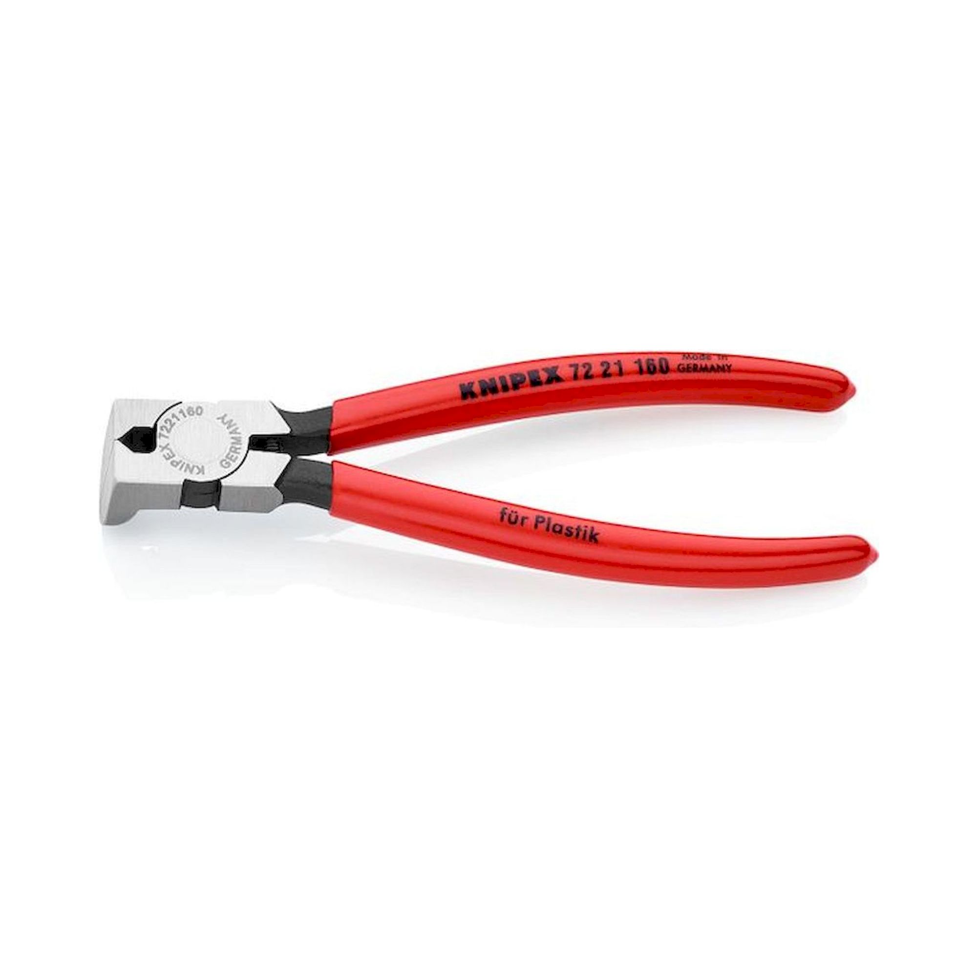 Knipex 72 21 160. Seitenschneider für Kunststoff, 85° gewinkelte Schneiden, 160 mm