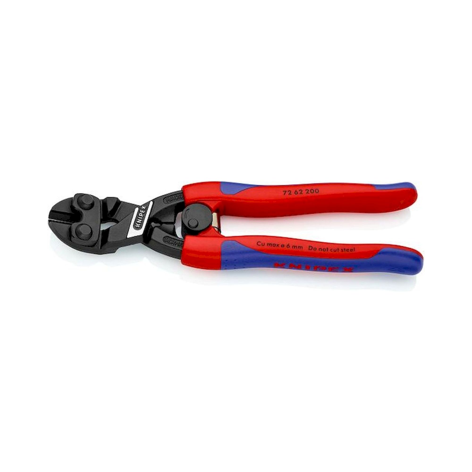 Knipex 72 62 200. Pince coupante à affleurer Kraft pour métaux tendres et plastique, noir atramenté, 200 mm