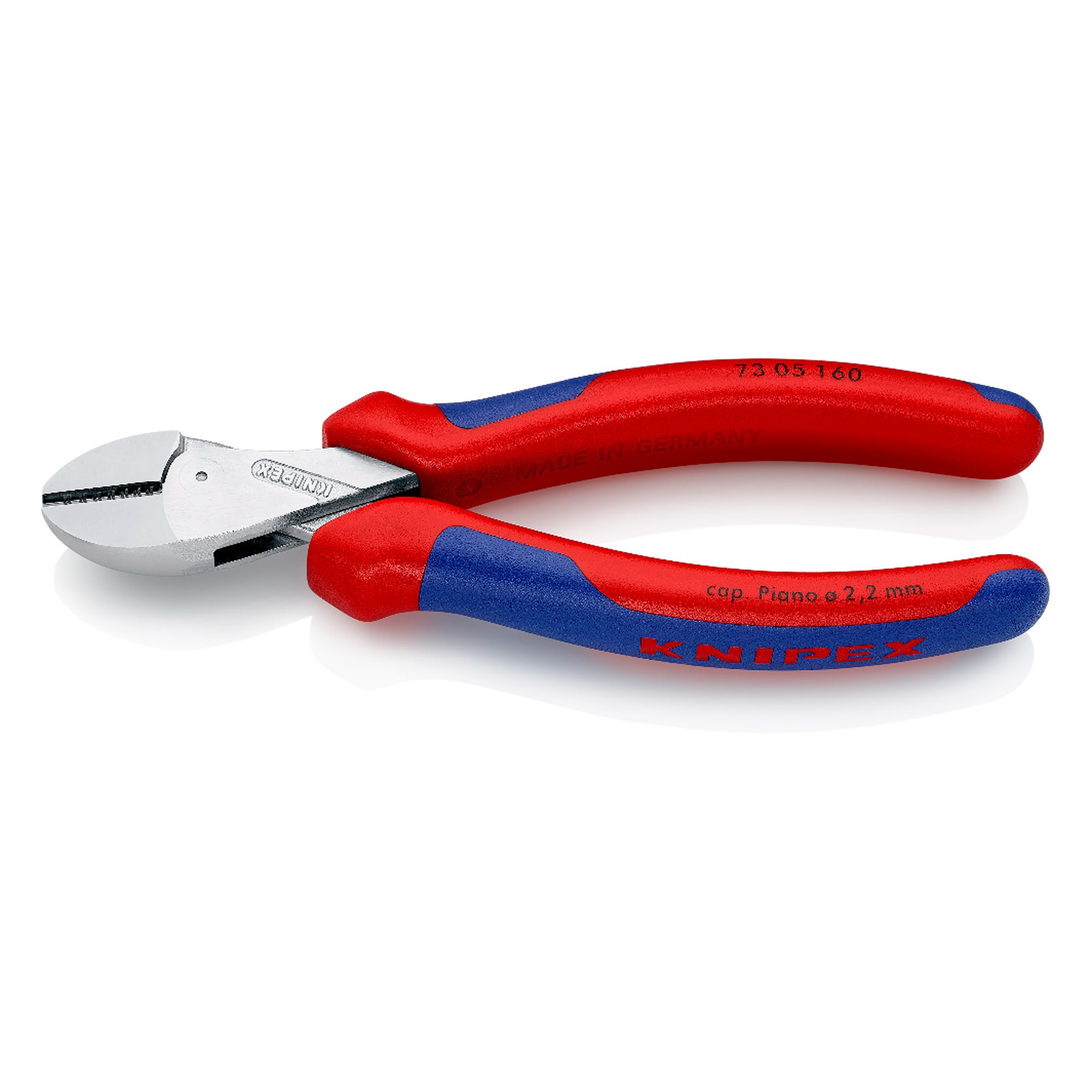 Pince coupante de côté compacte X-Cut® à forte démultiplication, corde à piano Ø 2,2 mm, 160 mm