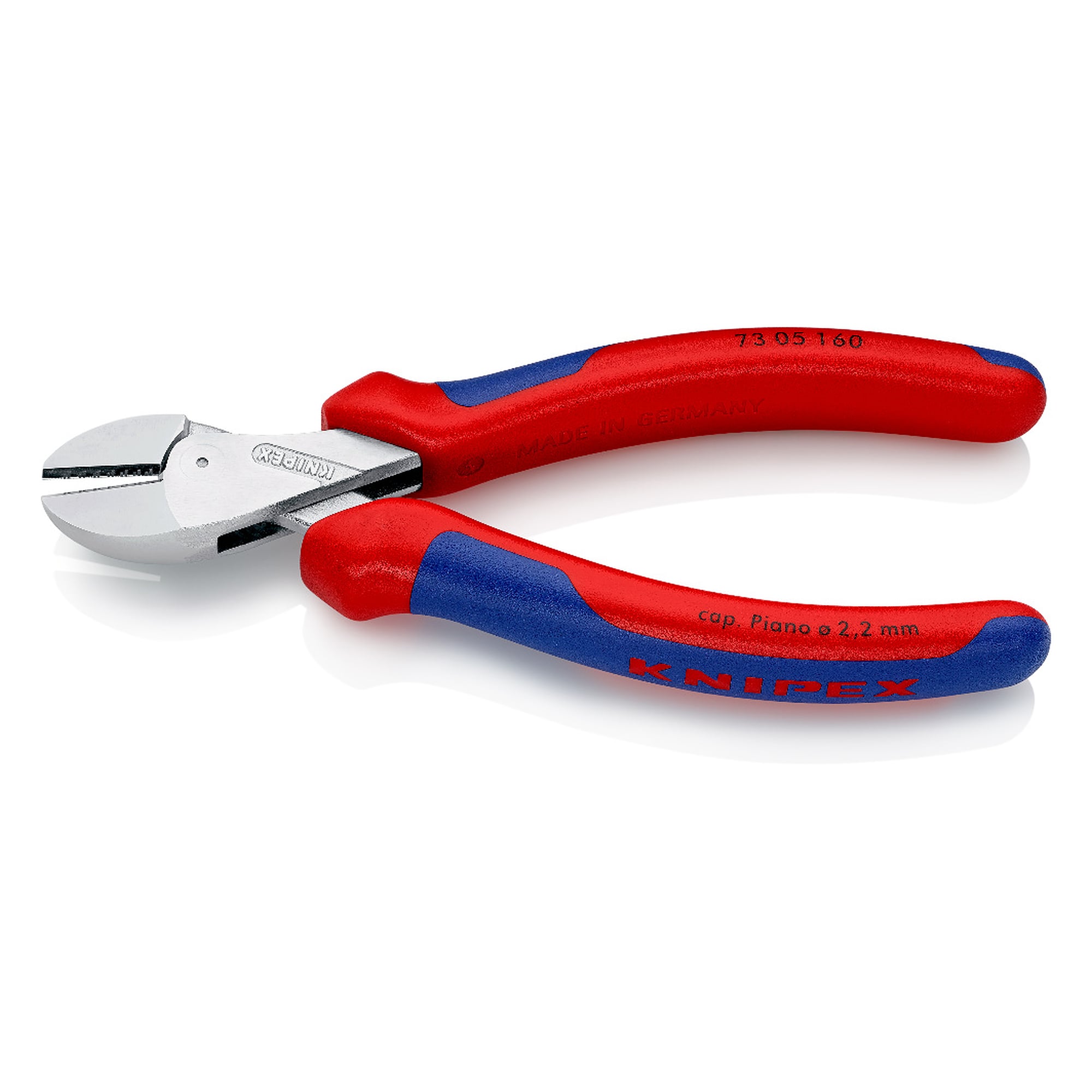 Pince coupante de côté compacte X-Cut® à forte démultiplication, corde à piano Ø 2,2 mm, 160 mm