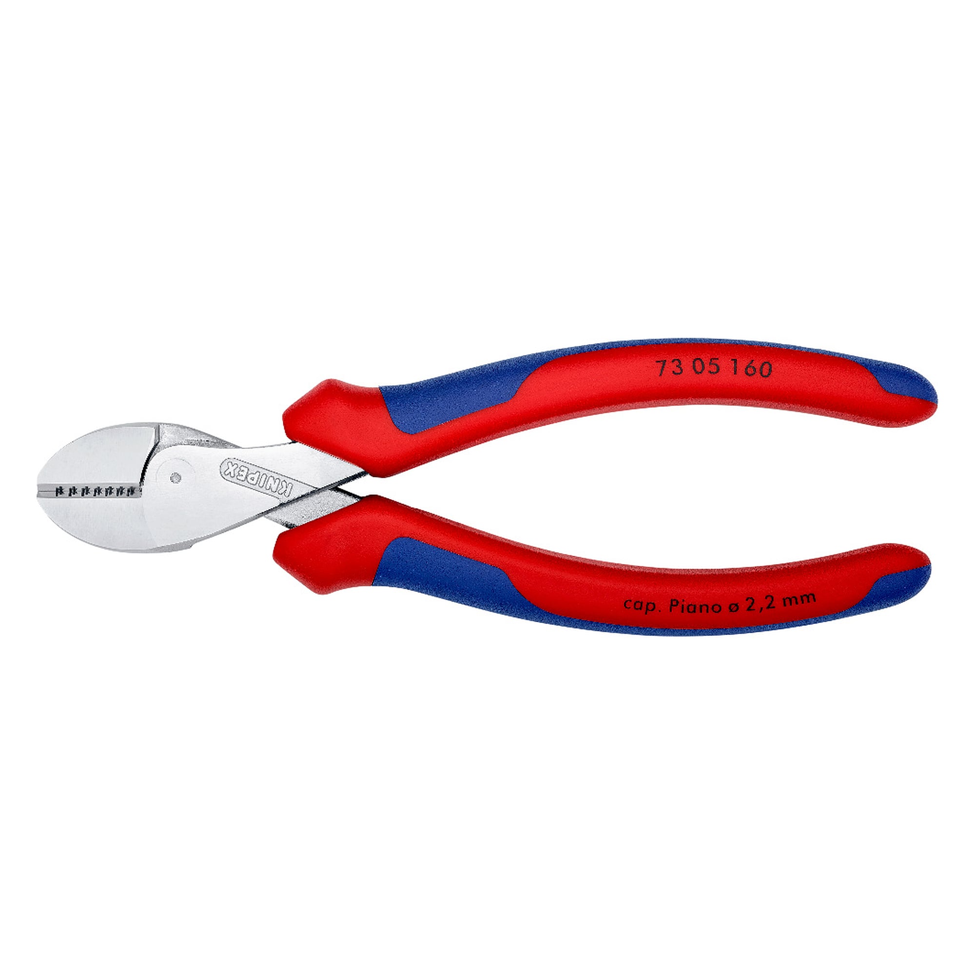 Pince coupante de côté compacte X-Cut® à forte démultiplication, corde à piano Ø 2,2 mm, 160 mm