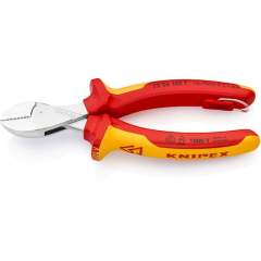 Knipex 73 06 160 T. X-Cut compact side cutters, chrome-plated, insulated, fixing eye, 160 mm