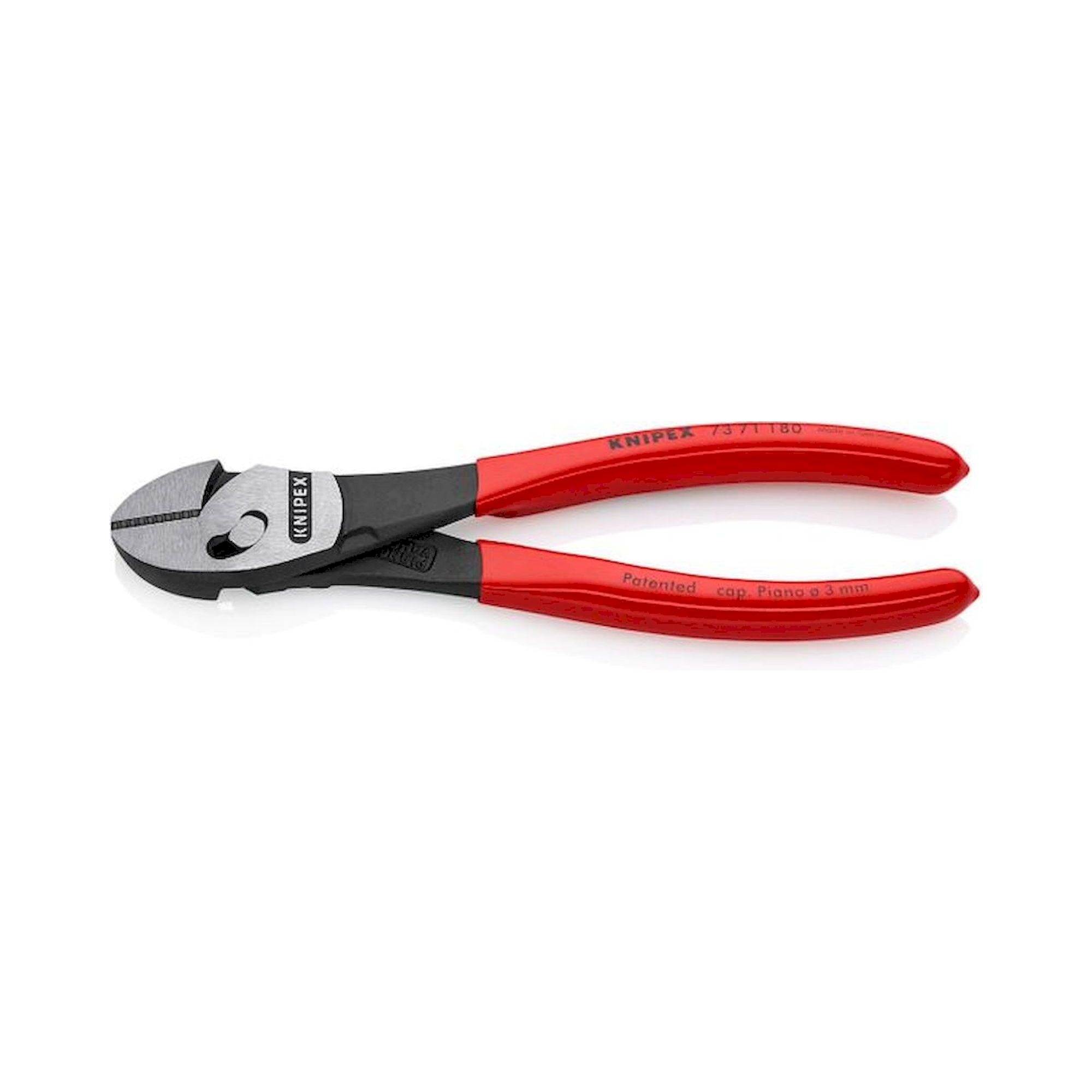 Knipex 73 71 180. TwinForce high-performance side cutter, black atramentized, 180 mm