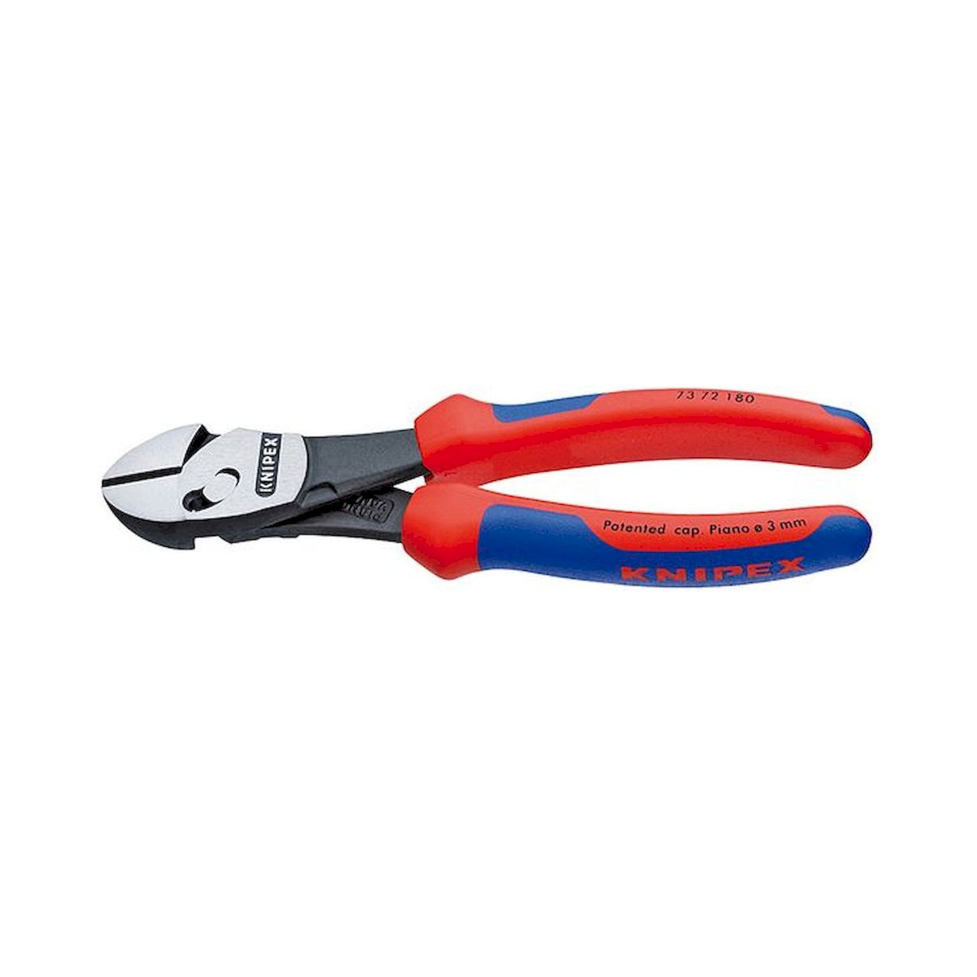 Knipex 73 72 180. TwinForce® Hochleistungs-Seitenschneider, schwarz atramentiert, 180 mm