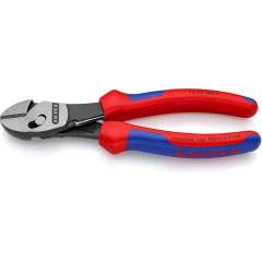 Knipex 73 72 180 F. TwinForce high-performance diagonal cutters with opening spring, black atramentized, 180 mm