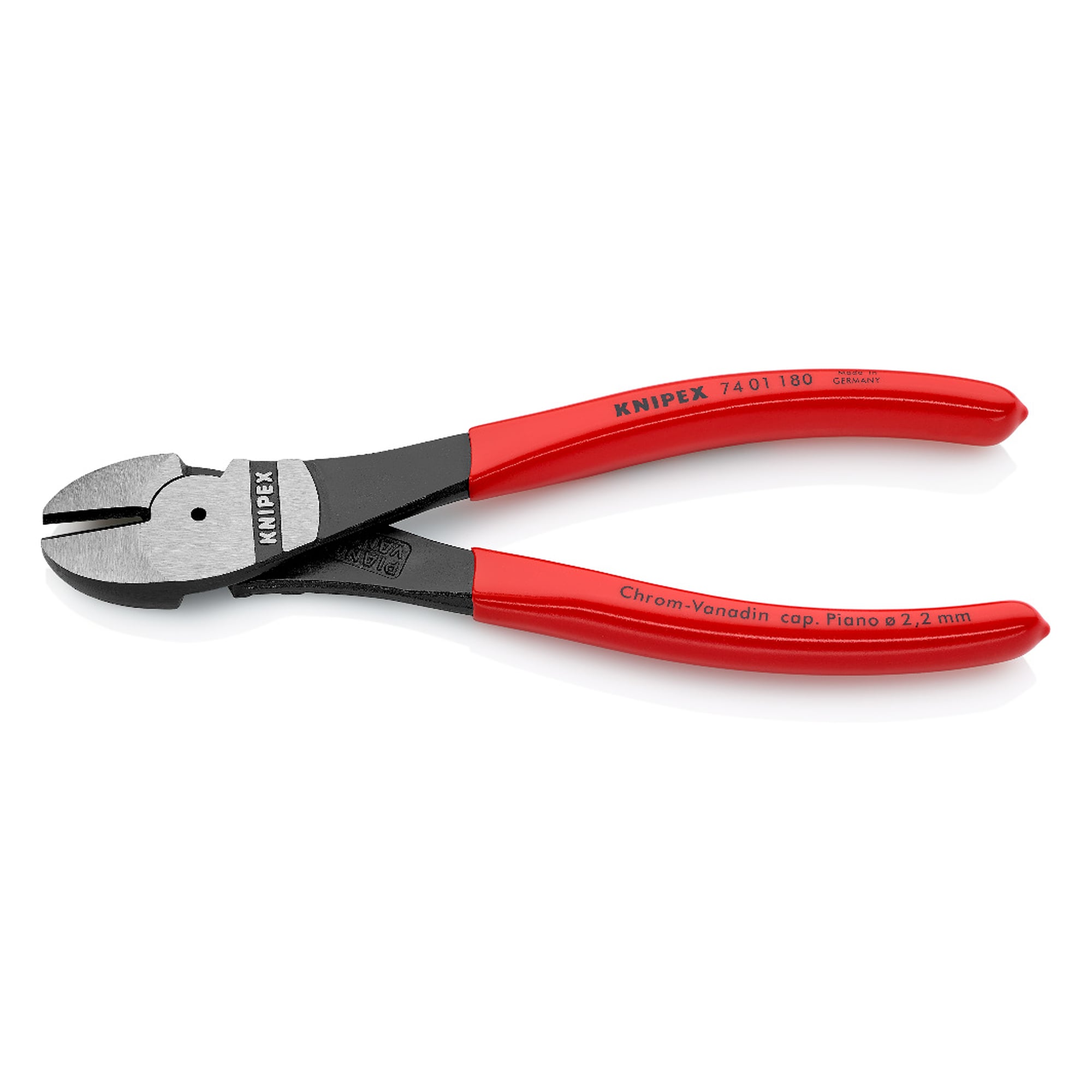 Kraft-Seitenschneider, harter Draht bis Ø 2,7 mm, Schneiden 64 HRC, 180 mm