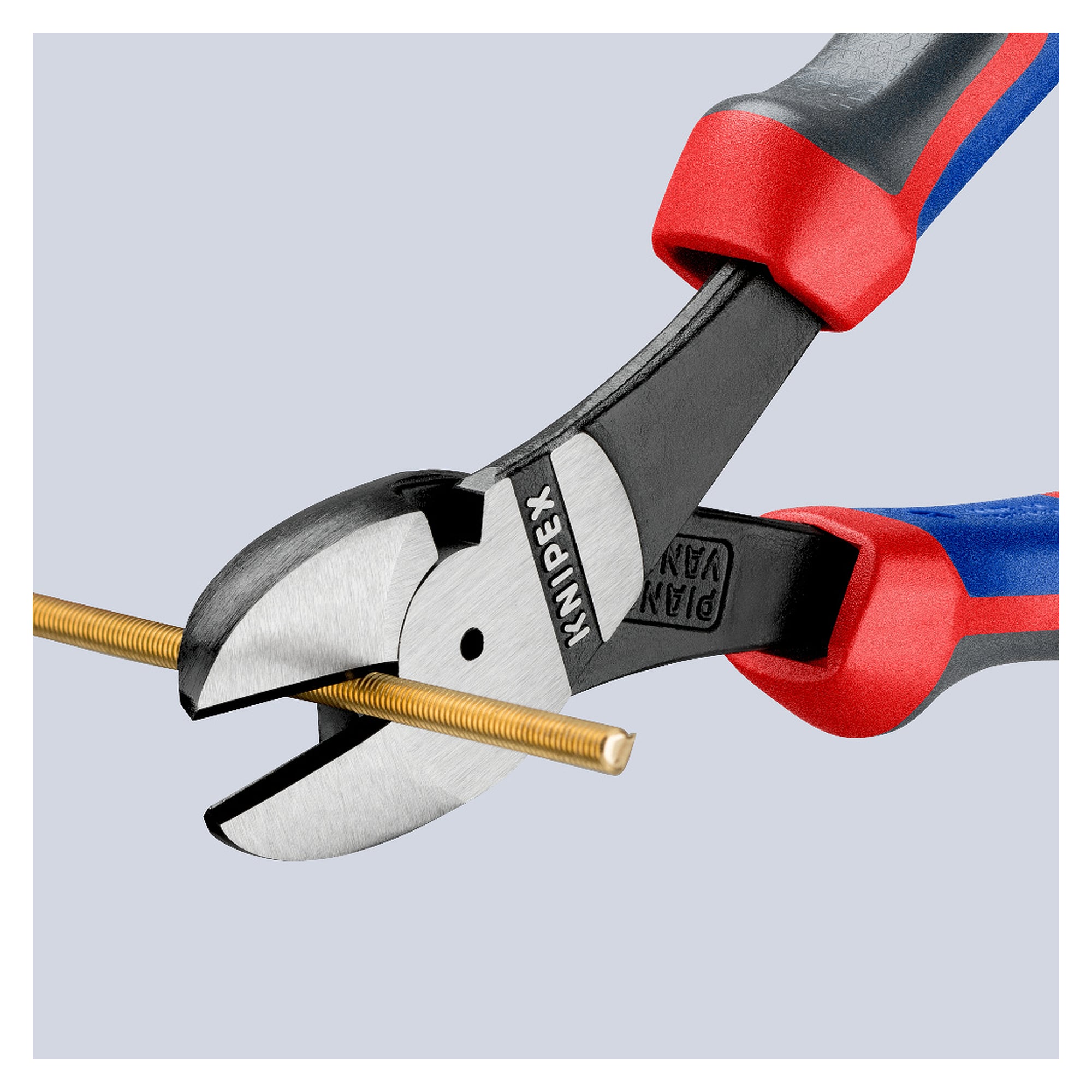 High leverage diagonal cutter with comfort handles, hard wire 2.7 mm dia., KNIPEXtend, 180 mm