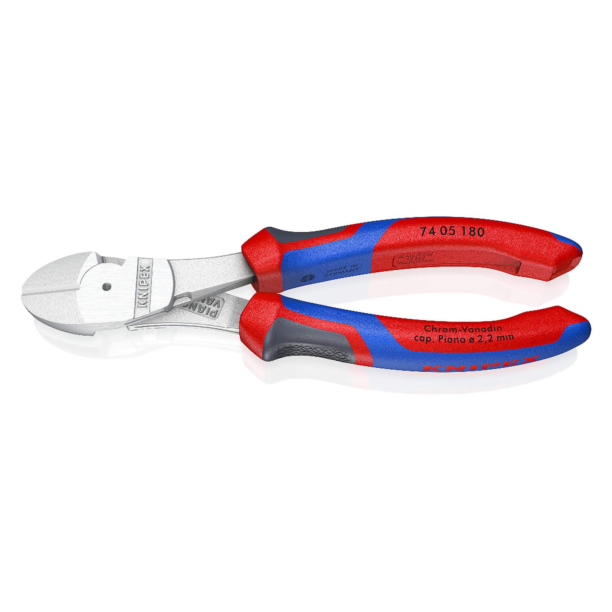 Kraft-Seitenschneider für harten Draht bis Ø 2,7 mm, Schneiden 64 HRC, 180 mm