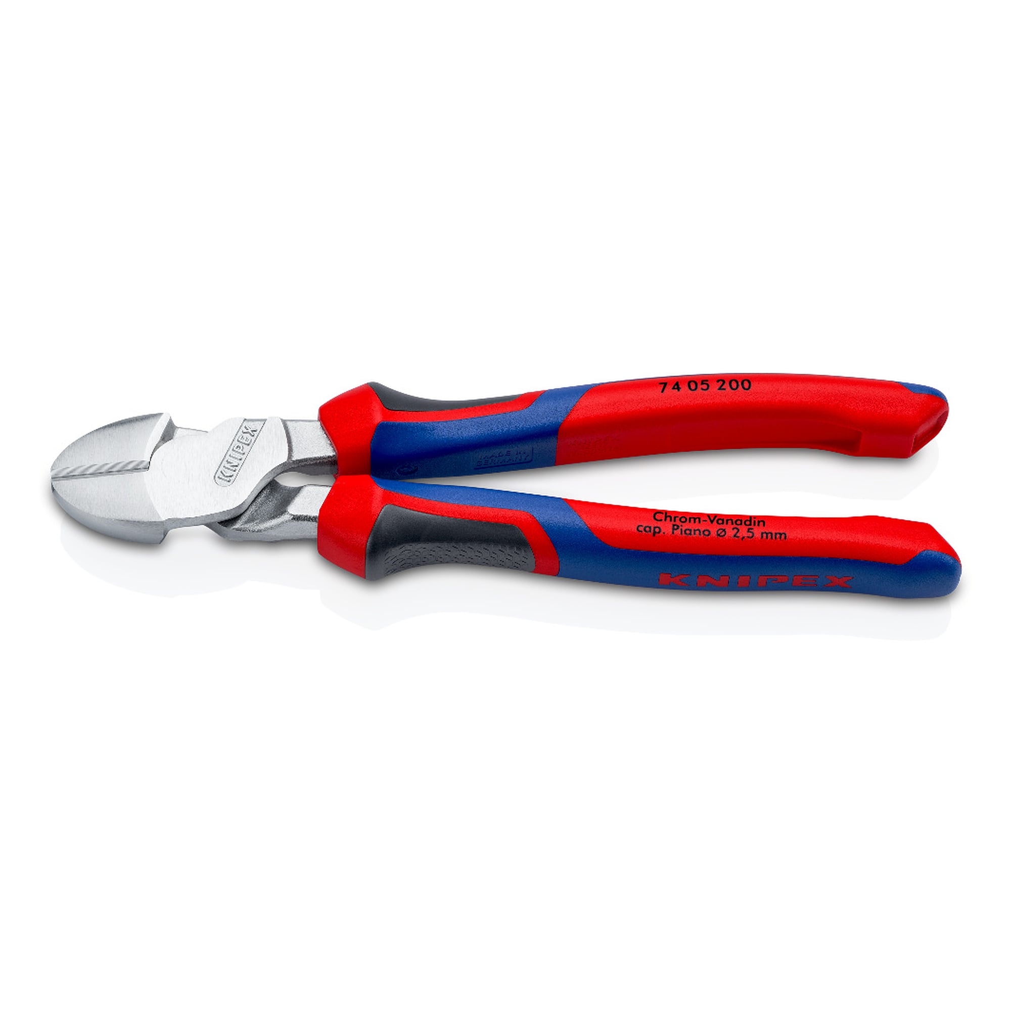 Kraft-Seitenschneider mit Kraftgelenk, 20 % Kraftersparnis, harter Draht Ø 3,0 mm, 200 mm