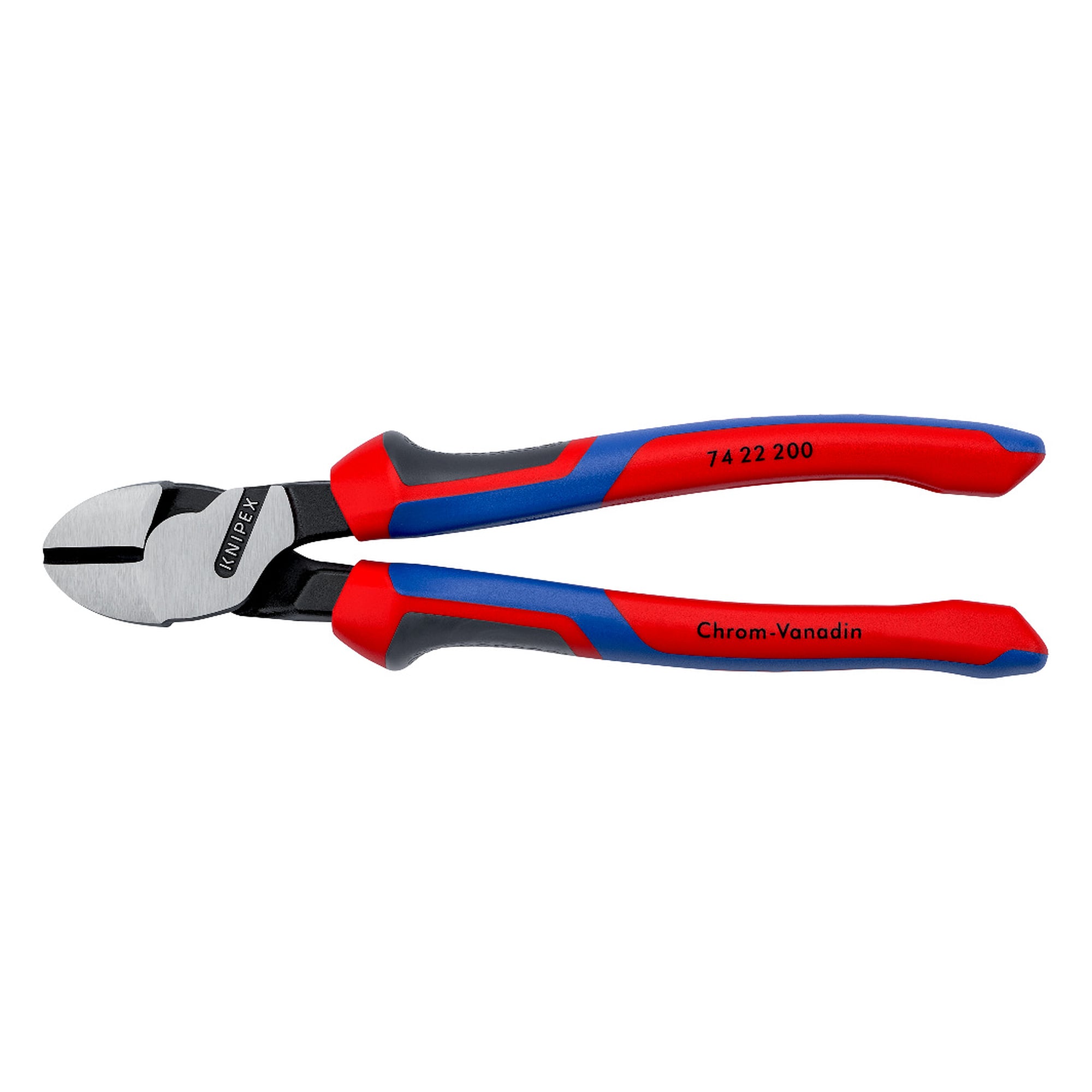 High leverage diagonal cutter with comfort handles and KNIPEXtend interfaces, 200 mm