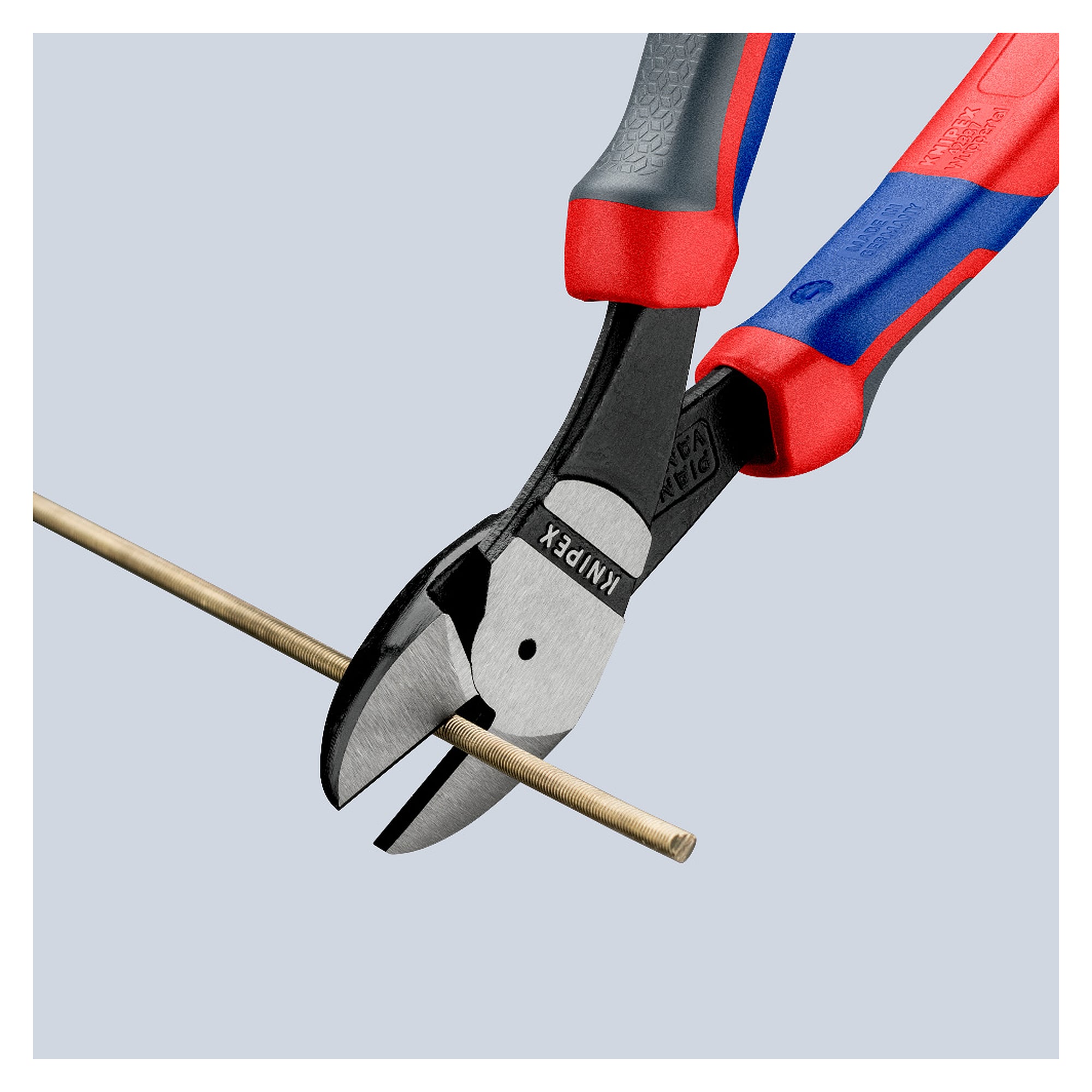 High leverage diagonal cutter with comfort handles and KNIPEXtend interfaces, 200 mm