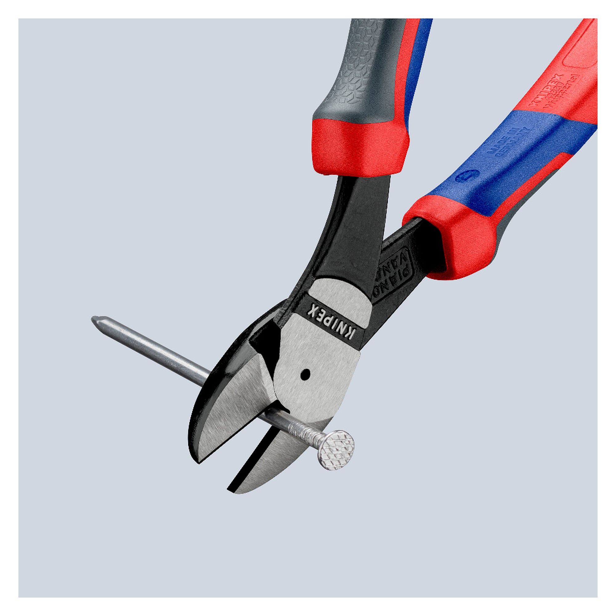 High leverage diagonal cutter with comfort handles and KNIPEXtend interfaces, 200 mm