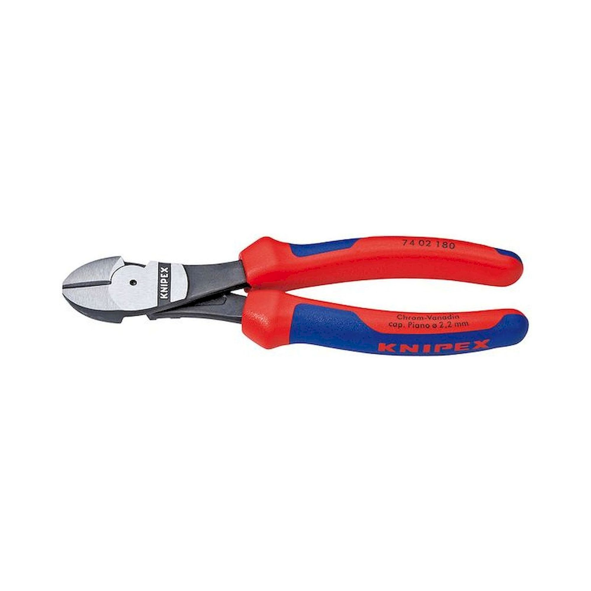 Knipex 74 01 180. Power side cutter, black atramentized, 180 mm