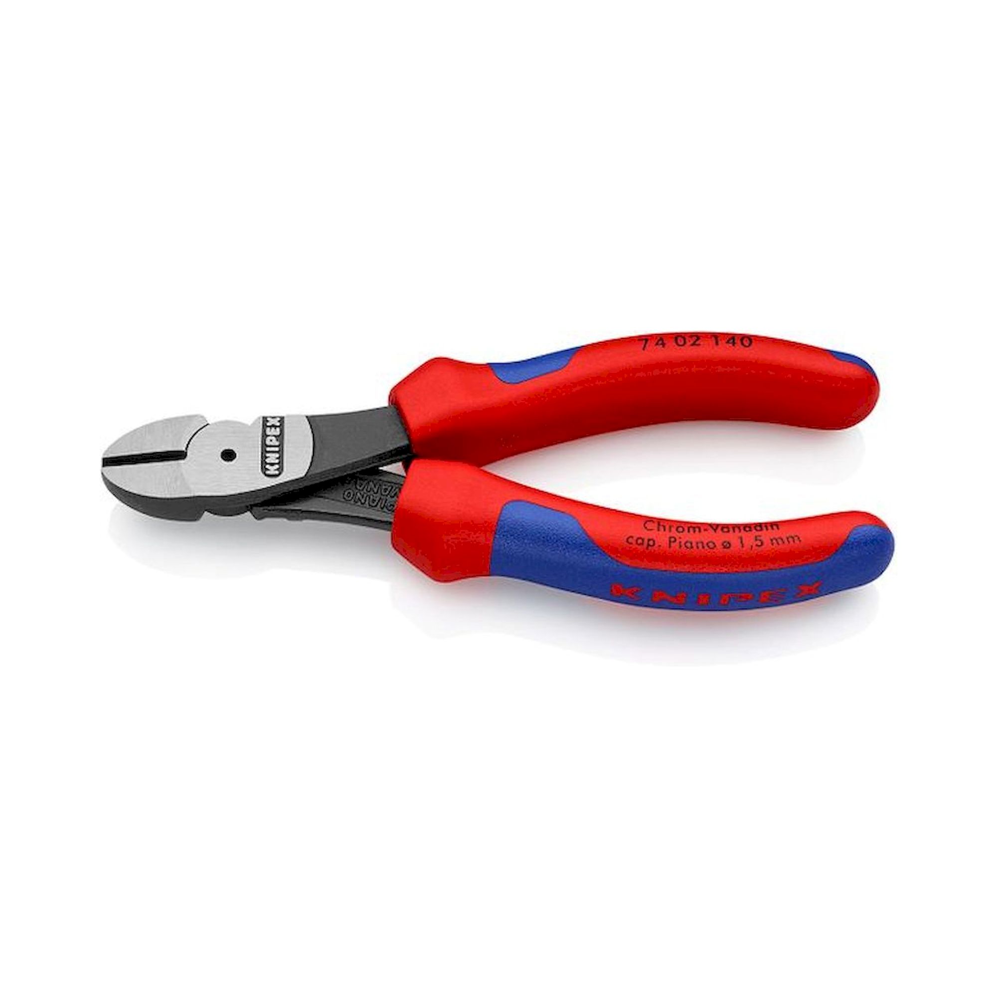 Knipex 74 02 140. Power side cutter, black atramentized, 140 mm