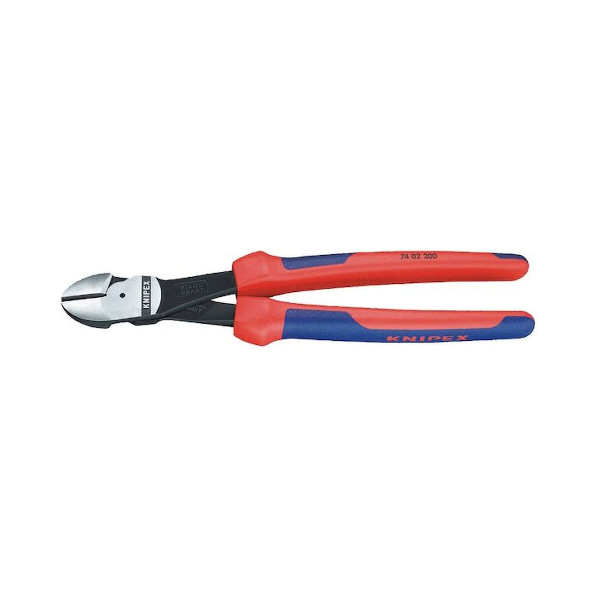 Knipex 74 02 200. Kraft-Seitenschneider, schwarz atramentiert, 200 mm
