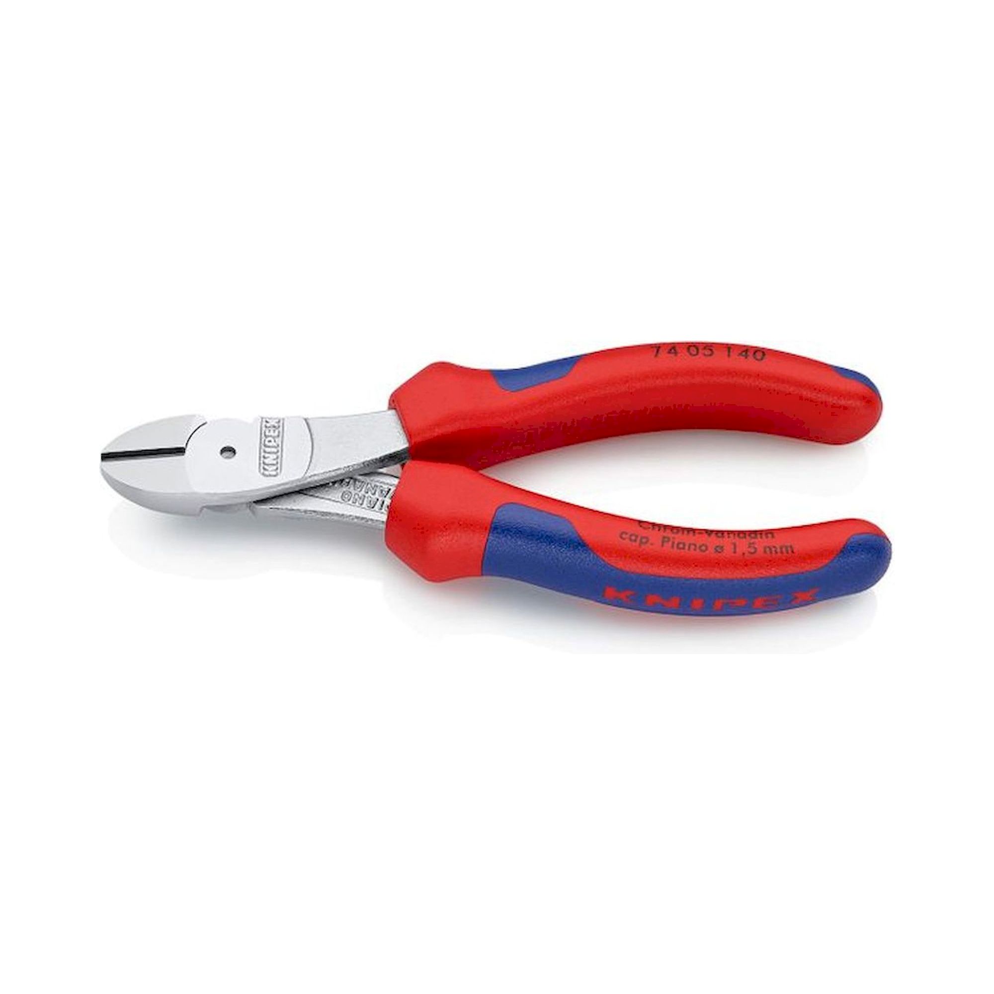 Knipex 74 05 140. Kraft-Seitenschneider, verchromt, 140 mm