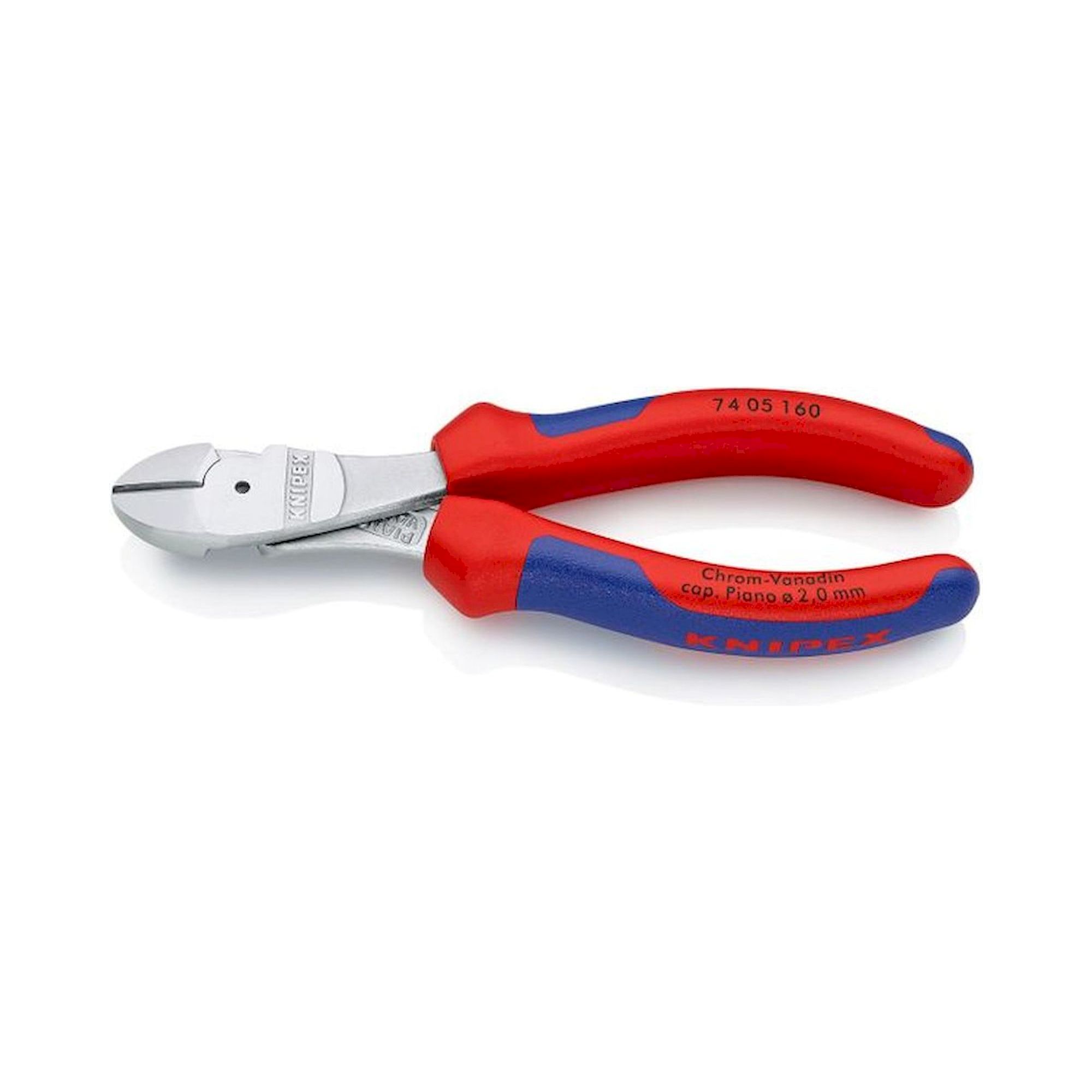 Knipex 74 05 160. Kraft-Seitenschneider, verchromt, 160 mm