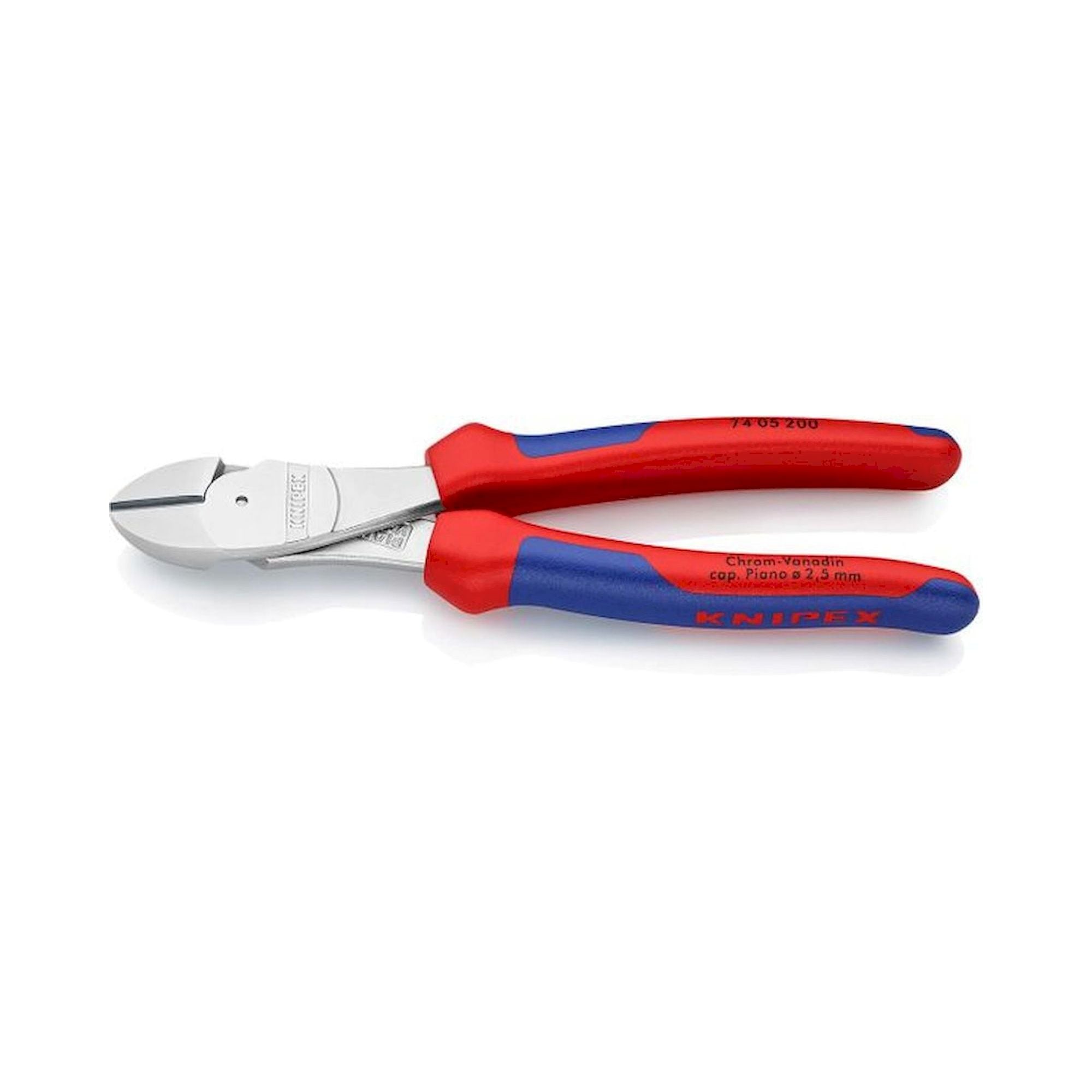 Knipex 74 05 200. Heavy-duty side cutter, chrome-plated, 200 mm